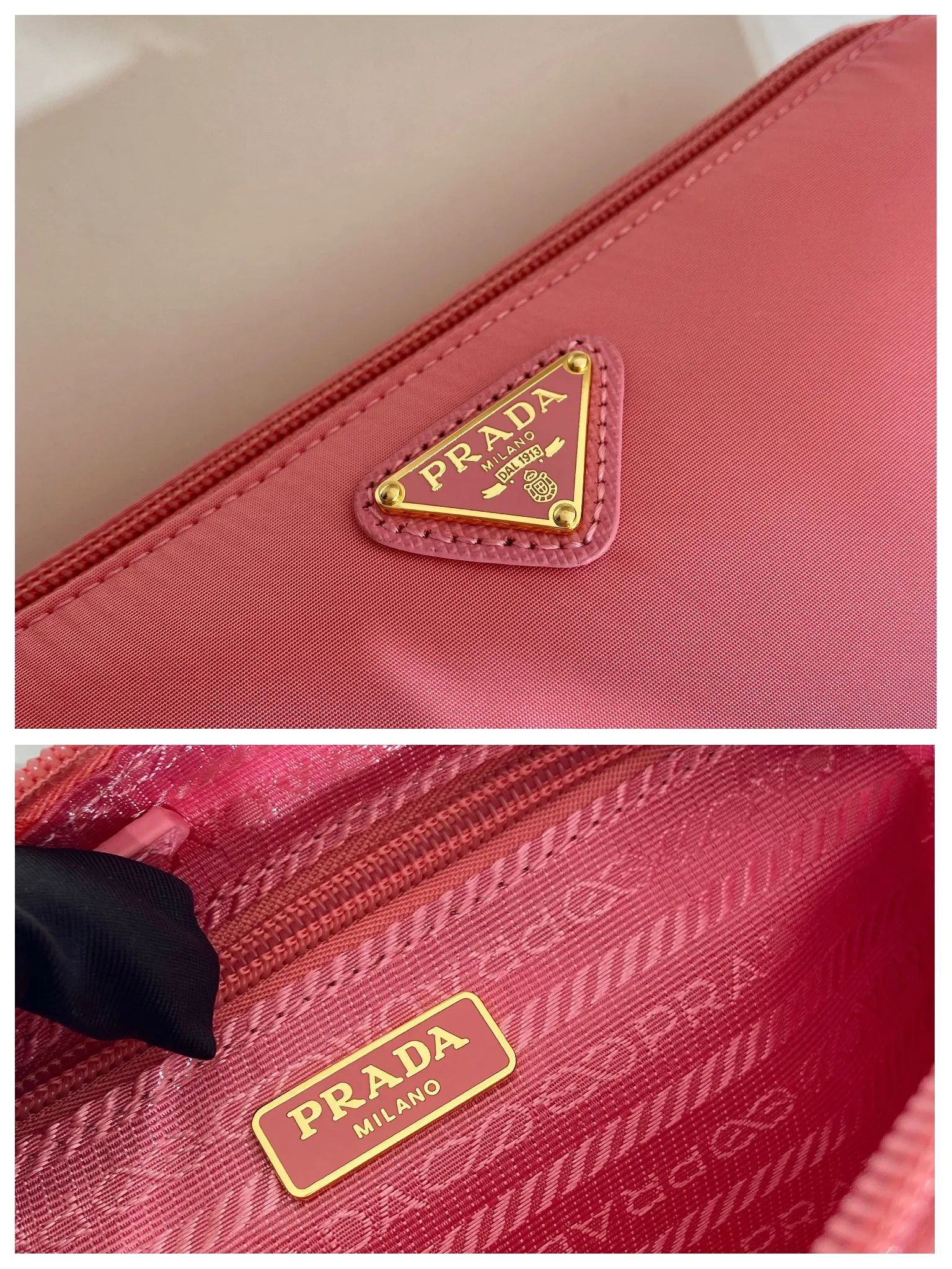 💰560🎉New handbag🎉1NS693 new color🎉🎉 This handbag is made of imported nylon fabric. The white triangle logo embellishes simple lines. The bag opens to reveal a zippered inner pocket. Detachable leather wristband, suitable for both men and women, lightweight and practical, and a popular style that will never go out of style🎉🎉 Length 20x Height 11.5x Base 9cm🎉🎉🎉👏👏👏