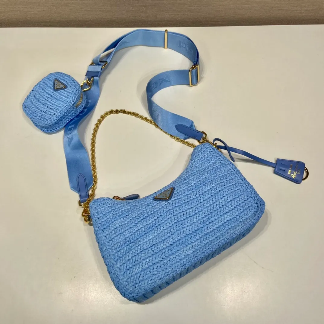 💰1560🎉Straw three-in-one🎉1BH204🎉🎉New color This pure hand-knitted three-in-one design is great👏👏three uses in one pack🎉🎉This complicated craftsmanship looks very elegant/fashionable. What I love most is that there is a small pendant (small bag) hanging on the shoulder strap. The upper body effect is very good and the return rate is 100%😘A must-have for summer🎉Hurry up and get it🎉🎉 Length 23x Height 16x Bottom 7cm
