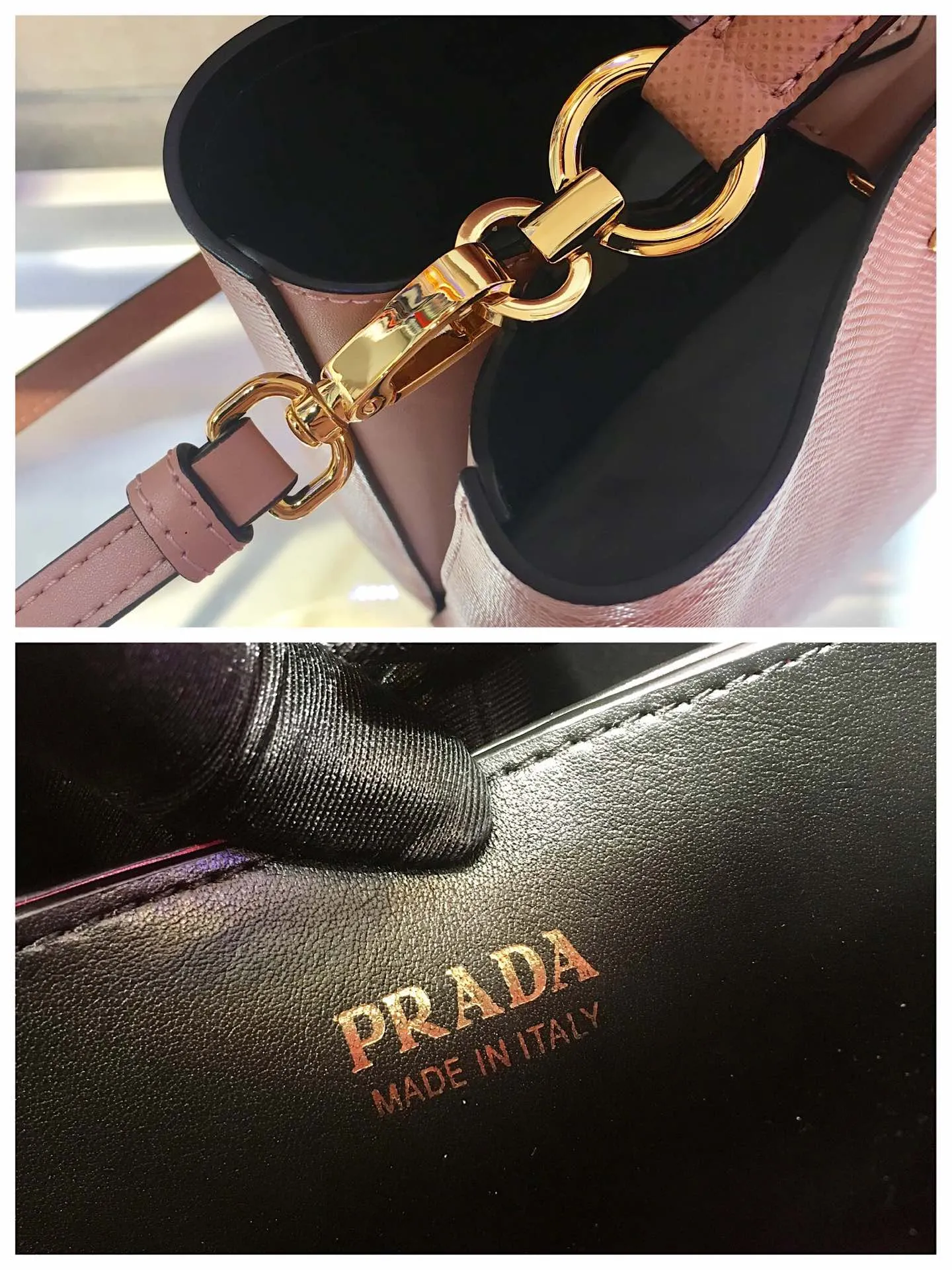 💰1840🔆Exclusive first release🔆1BA212💋Original item🤙🤙Made of imported Saffiano leather material, with detachable shoulder strap, leather nameplate and metal logo complement each other. Leather-covered central pocket with magnetic buckle. Saffiano leather triangle logo. Contrast color nappa leather lining. This Double handbag has an elegant style, eye-catching and unique. It is also a popular style🙋🏻🙋🏻Length 22X Height 23X Bottom 13cm