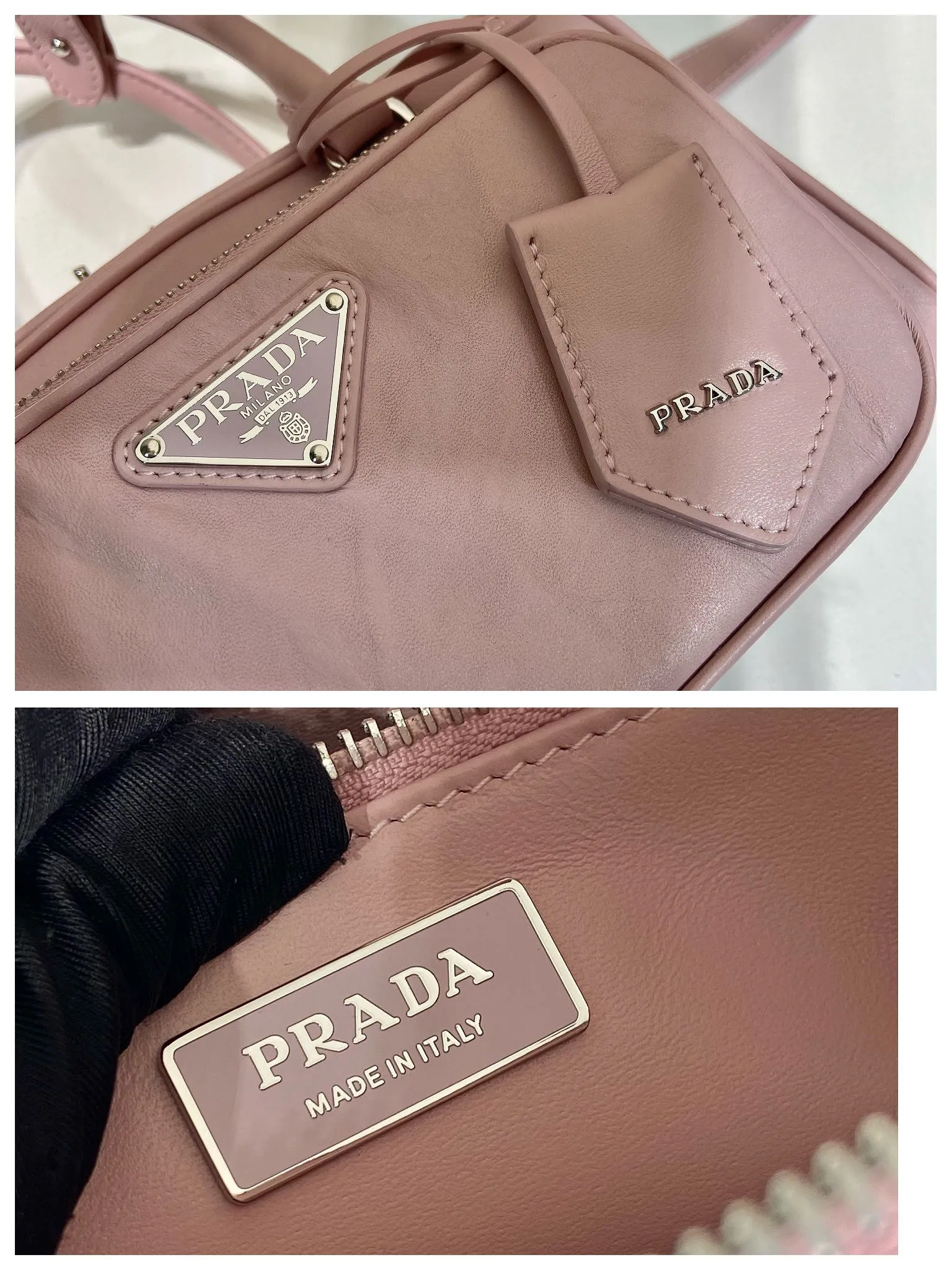 💰1800🎉New Boston🎉1BB099 catwalk style🎉🎉 This casual and classic handbag is made of soft sheepskin inside and out. The hand-made pleat effect is particularly fashionable. It is equipped with a detachable long shoulder strap and a small coin purse. The body is equipped with a front pocket design and large capacity. It was also unveiled in the 2023 spring and summer series fashion show. The upper body effect must be eye-catching. Baby, hurry up and get it🎉🎉Length 24xHeight 12.5xBottom 7cm🎉🎉🎉🍊🍊🍊