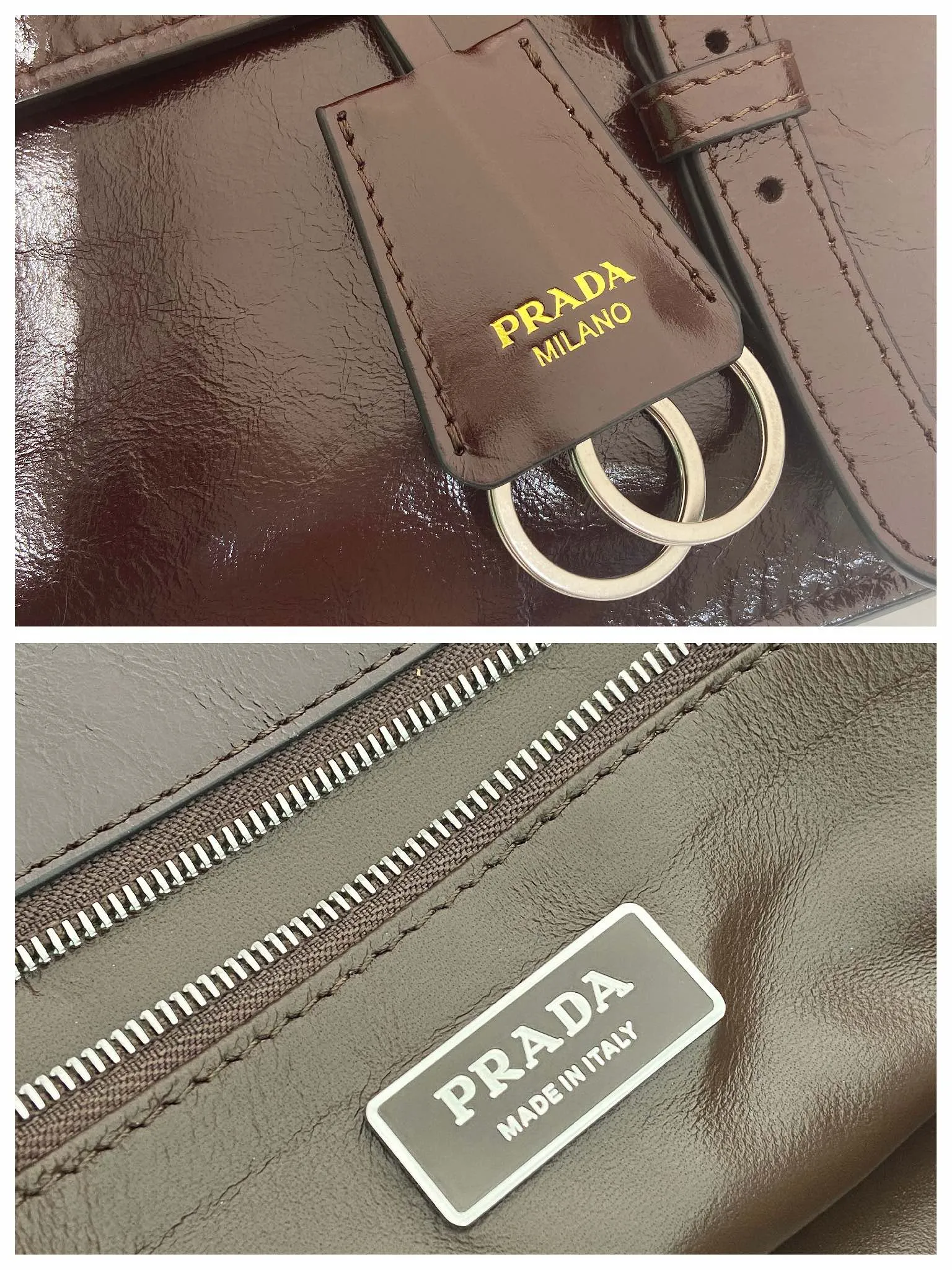 💰1900🎉New Pen Holder Bag🎉1BN024 Large🎉🎉 This leather handbag is inspired by the crisp and formal briefcase. It has a delicate and shiny texture and reinterprets the classic office style silhouette with a new attitude. Designed with exquisite soft details, it adds gentleness and versatile charm to the bag's classic shape. The classic vertical lock buckle embellishes the details, and it is equipped with a long handle, which can be carried over the shoulder, making it more practical. Another popular style that will never go out of style, hurry up and get it🎉🎉 Length 38x Height 17.5x Bottom 11cm🎉🎉🎉💰💰💰