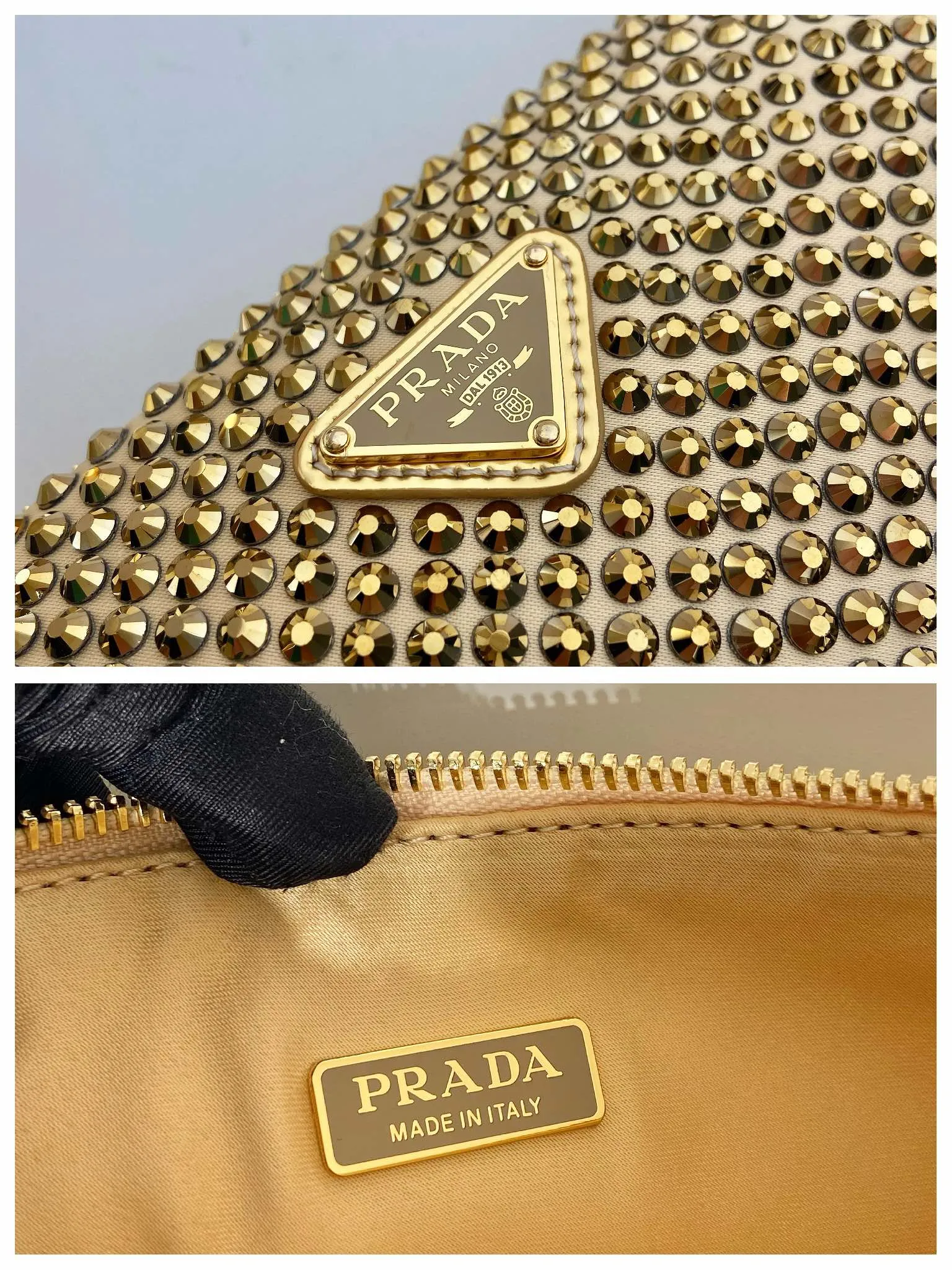 💰1260🎉Crystal triangle bag🎉1BC190 upgraded version🎉🎉 This one is decorated with full-body imitation crystals, detachable and adjustable leather handles, detachable chain handles, handbags/shoulder straps/crossbody, all can be used☺️It’s so perfect🎉🎉Blingbling effect is very eye-catching, cool and cool, and it is an Internet celebrity. Hurry up and get it, maybe babies 🎉🎉 Length 26x height 15x base 6cm🎉🎉🎉💰💰💰