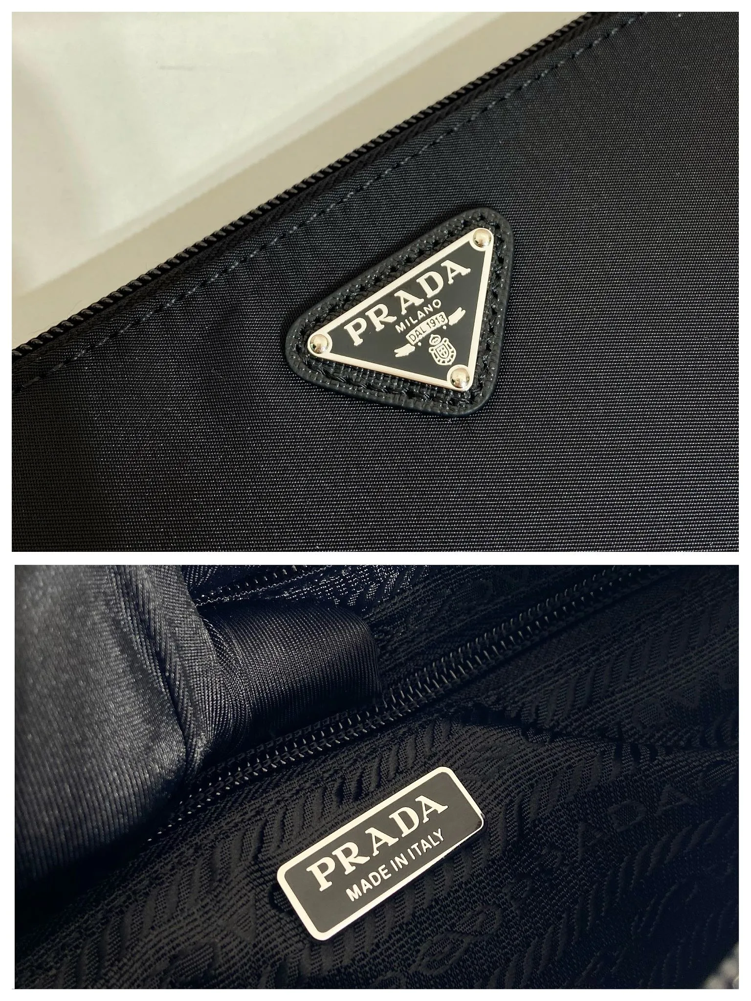 💰560🎉New armpit bag🎉1NI545🎉🎉 This armpit bag is made of imported nylon fabric, with imported cross pattern on the handle and metal triangle logo. It has a large space, is lightweight and practical, and the upper body effect is very beautiful and fashionable. It is also a popular style that will never go out of style. Babies, hurry up and get it! Length 24x Height 14cm🎉🎉🎉💰💰💰