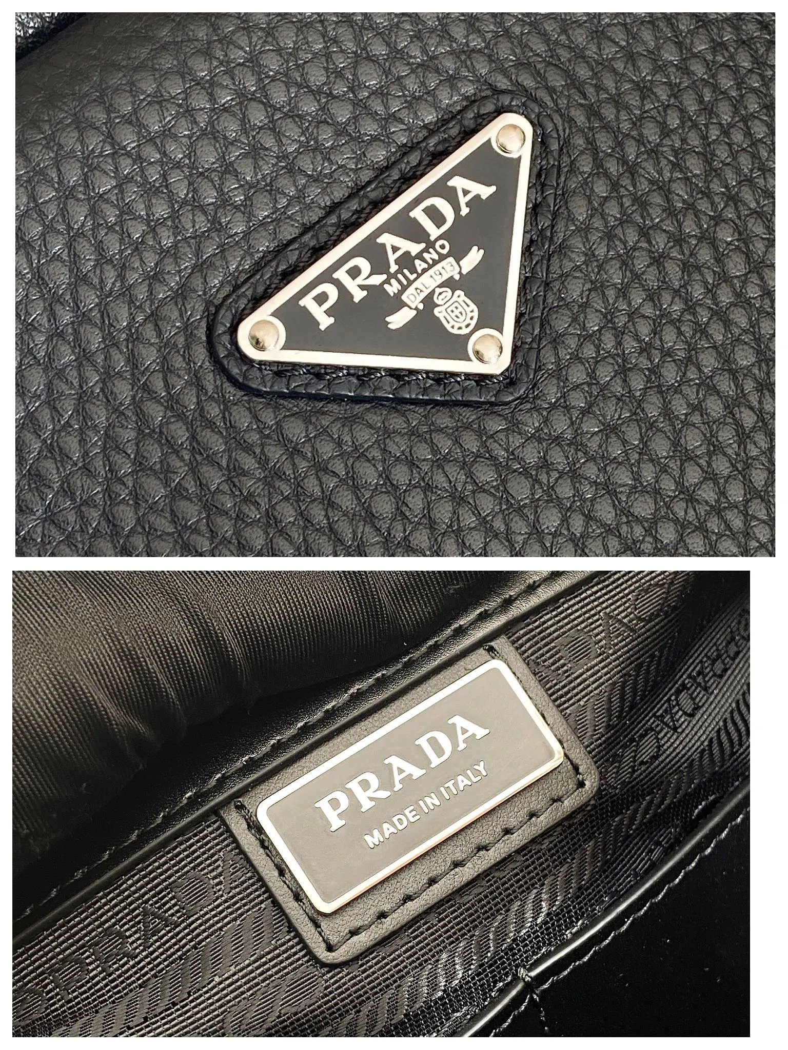 💰2160🎉New briefcase🎉2VE339 extra large🎉🎉 This briefcase is made of imported deerskin grain cowhide. Showing practical and elegant temperament, the spacious and practical shape is full of personality. Features an adjustable and removable webbing shoulder strap. Enameled metal triangle logo at front. Zip closure. The capacity is large and can be used for daily use. Handsome guys, hurry up and get it🎉🎉 Length 40x Height 28.5x Bottom length 16cm🎉🎉🎉👏👏👏