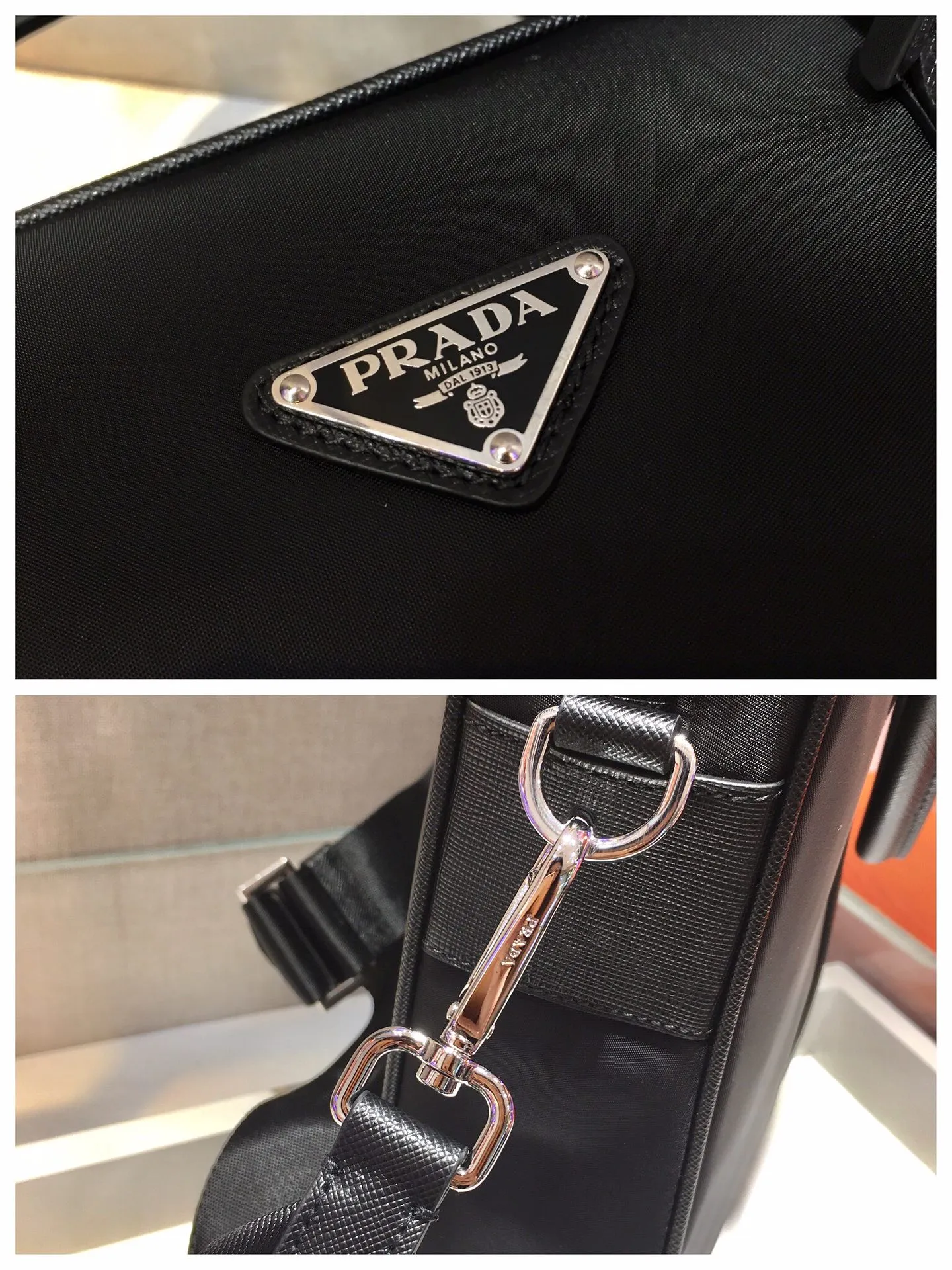 💰1320🎉Upgrade board🎉2VE871 briefcase🎉Made of imported Saffiano cross-grain cowhide and nylon fabric, detachable and adjustable nylon shoulder strap design, can be carried by hand, and looks It is more fashionable. What I love most is that there are small pendants (small bags) hanging on the shoulder straps. You can also hang other bags and pants as accessories. The design of this briefcase is super practical👍👍Men, hurry up and get it💪💪 Length 36x height x 28 bottom x 7cm