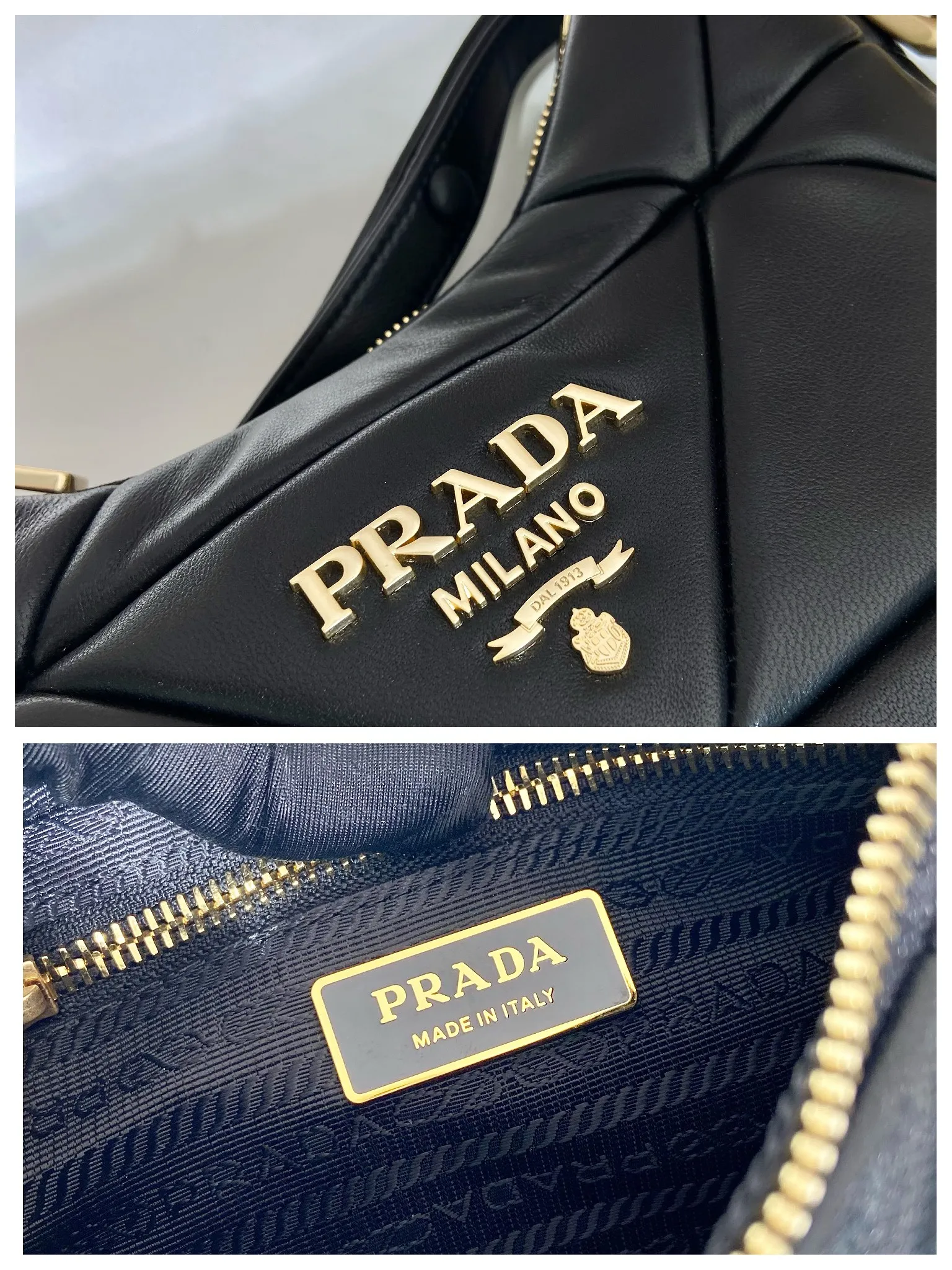💰1700🎉New style🎉1BD158🎉🎉 This System nappa leather shoulder bag is decorated with a triangular pattern created with gorgeous stitching, highlighting the brand's craftsmanship. The chain handle evokes the association of jewelry and is detachable. The metal lettering logo on the front is outlined with the iconic triangular stitching, and the brand style is immediately visible. Can be carried by hand/shoulder strap/cross-body, highly functional👍If you like babies, hurry up and get it🎉🎉 Length 25 height 18x ​​base 7cm🎉🎉🎉👏👏👏