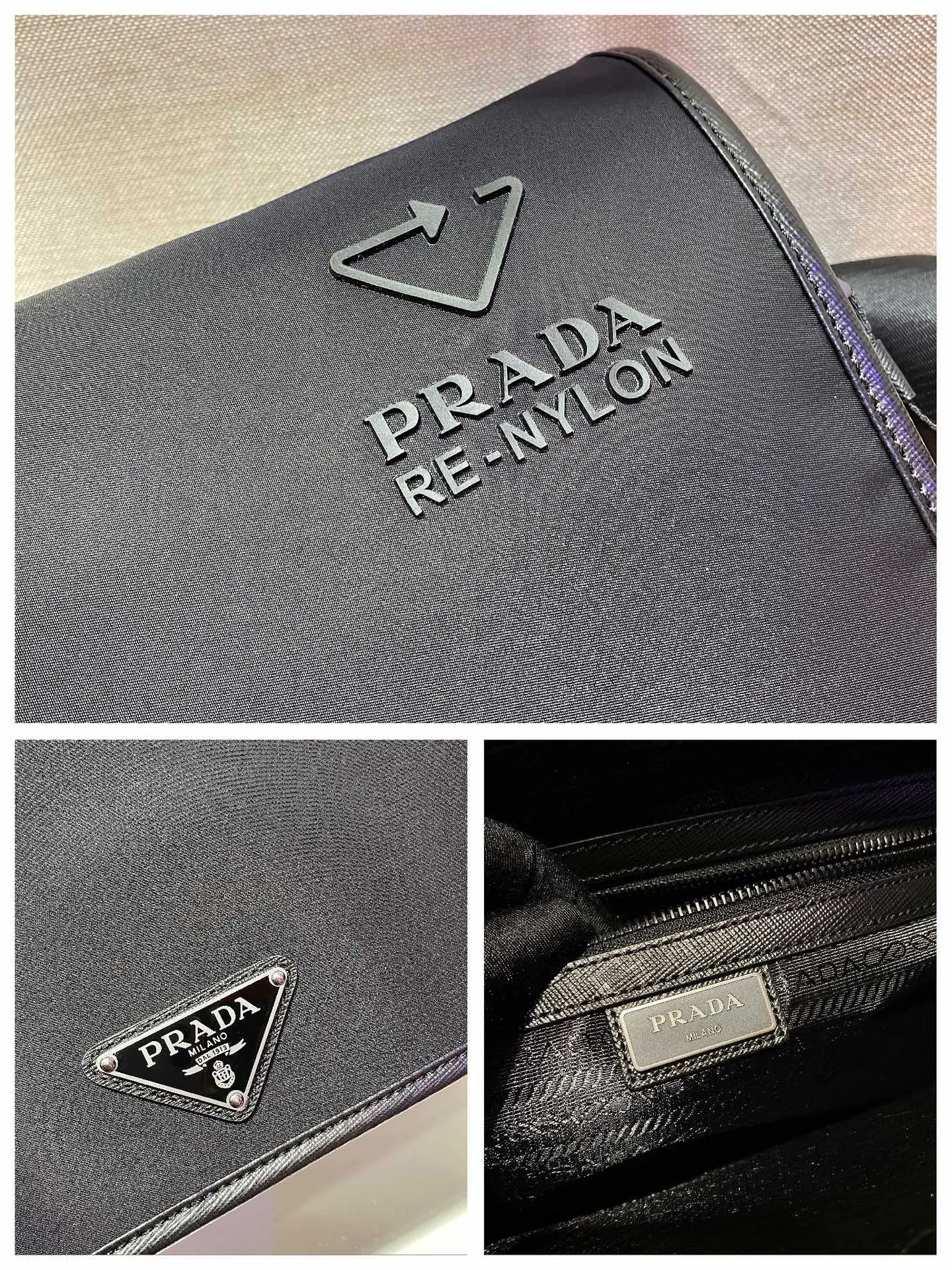💰1260🎉New messenger bag🎉2VD039 This shoulder bag is made of innovative regenerated nylon fabric, interpreting a compact and functional design. Premium gunmetal hardware🎉🎉Flip closure, back zipper pocket and two side zipper pockets are unique. The adjustable shoulder strap and removable pouch are a thoughtful detail. The only feature of this product🎉🎉has an environmentally friendly plastic label/environmental-friendly wash water label/environmental-friendly non-woven bag🙊🙊 is particularly unique and is also a symbol of environmental protection in 2021😘😘Men, hurry up and get it🎉🎉 Length 33x Height 24x Bottom 8cm