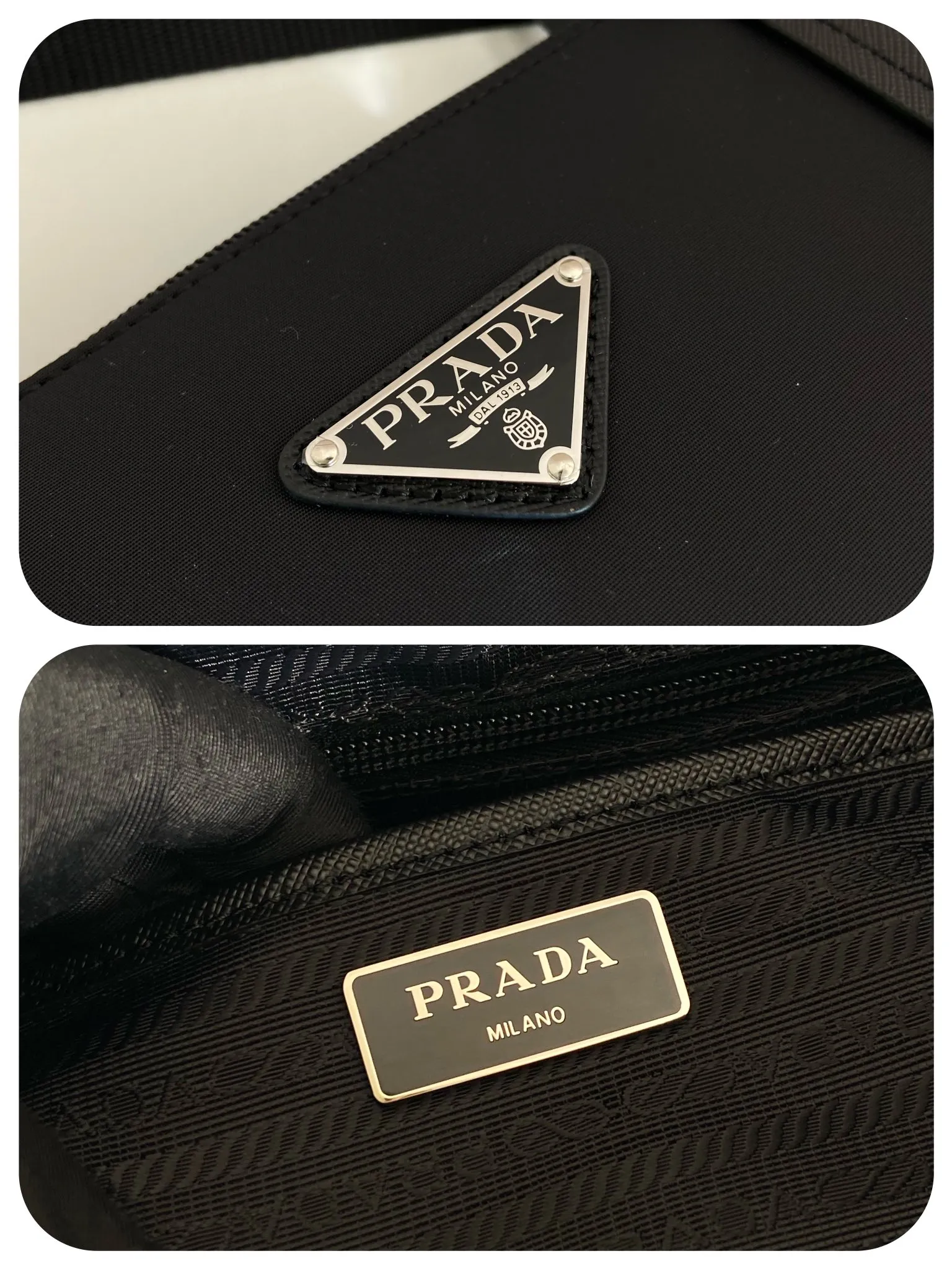 💰1020, P’s new shopping bag, 1BG189🎉🎉🎉, original item, made of imported parachute fabric + cross-grain cowhide top hardware, 165 OEM code, light and elegant, suitable for both men and women, length 36 (bag opening 45) x height 34x bottom 13cm💪💪💪[red envelope][红包][红包]