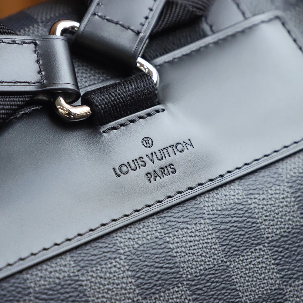 P¥960👉nfc dynamic chip version👈【Top inspection-free all-steel hardware】𝐂𝐇𝐑𝐈𝐒𝐓𝐎𝐏𝐇𝐄𝐑 Backpack N41379 Black Check 🔍Perfect details 🔍The essence of solid construction.