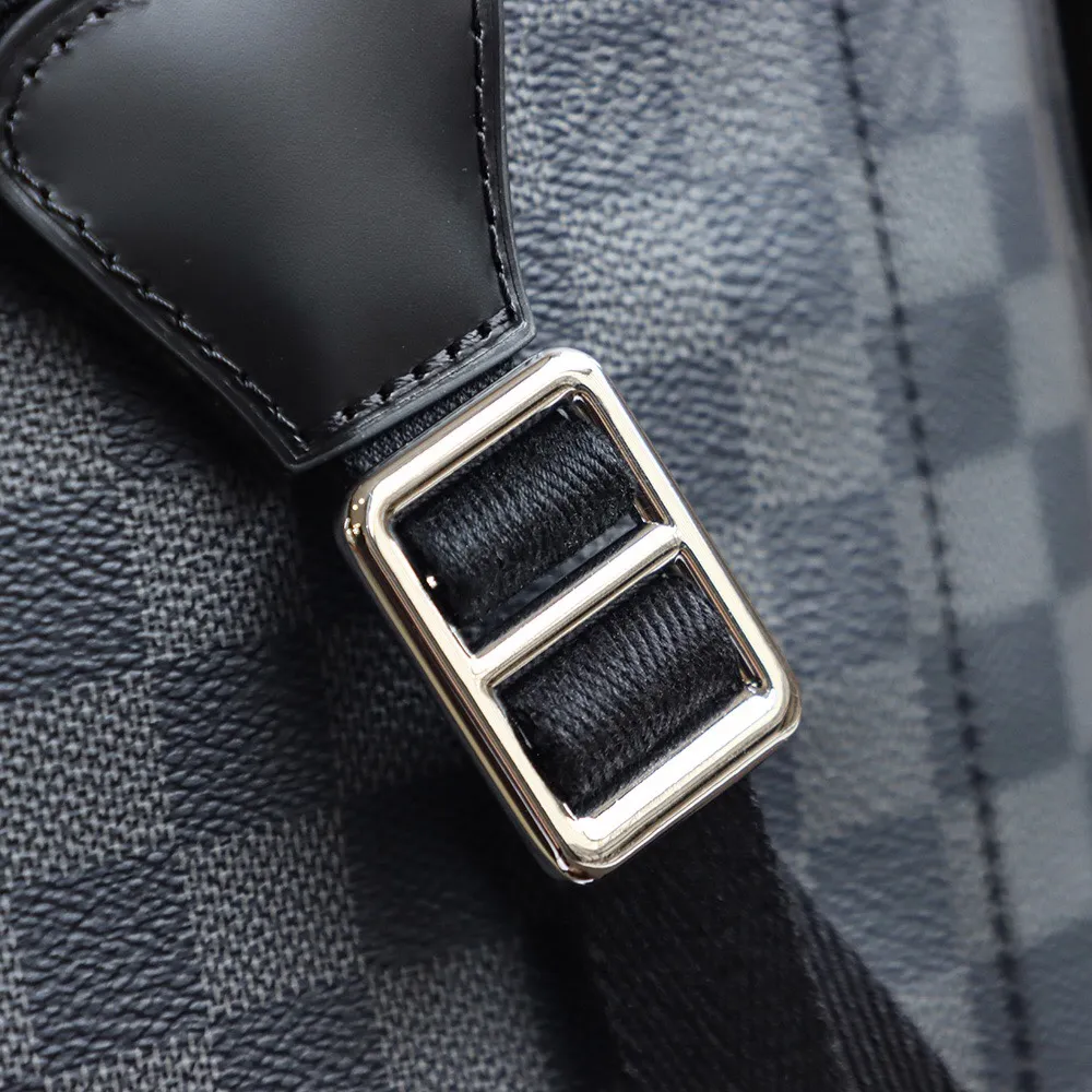 P¥960👉nfc dynamic chip version👈【Top inspection-free all-steel hardware】𝐂𝐇𝐑𝐈𝐒𝐓𝐎𝐏𝐇𝐄𝐑 Backpack N41379 Black Check 🔍Perfect details 🔍The essence of solid construction.