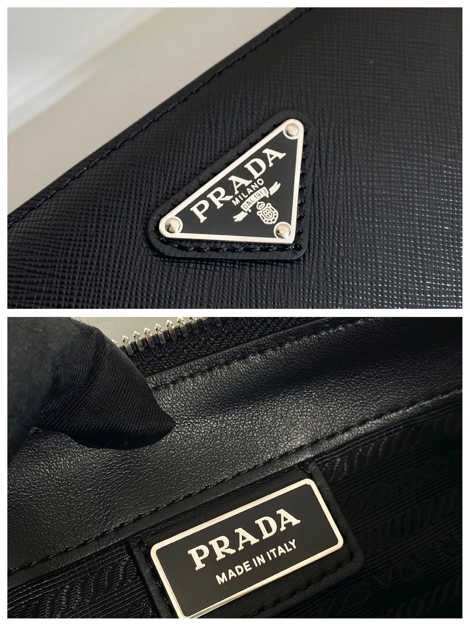 💰1120🎉New men's handbag🎉2VF030 handbag🎉🎉 This men's handbag is decorated with a unique enameled metal triangle logo, with a simple design and versatile functions. The body of the bag is made of Saffiano leather, with a distinctive texture that matches the logo. Practical and beautiful👍handsome guys. Hurry up and get it🎉🎉 Length 26x Height 19.5x Bottom 3cm🎉🎉🎉💰💰💰