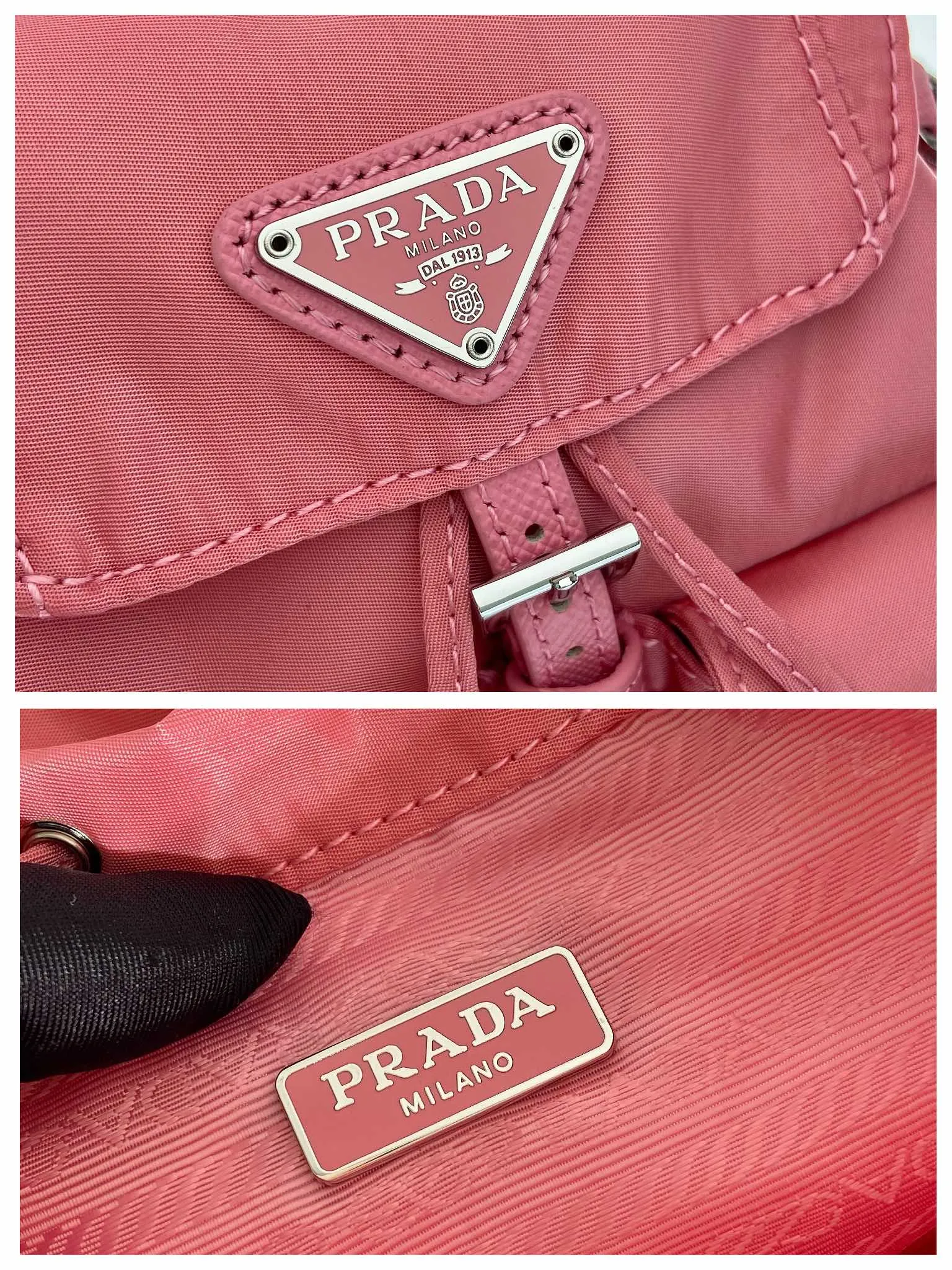 💰860🎉Mini Backpack🎉1BH029 Upgraded Version🎉🎉 This universal backpack with simple lines can be transformed into a handbag through the detachable shoulder strap, highlighting its practicality. Detachable chain shoulder strap, front flap pocket with buckle, super cute😍The capacity is practical. It is another grass planted permanently by Internet celebrities. Hurry up and get it🎉🎉Length 17xHeight 18.5xBottom 8cm🎉🎉🎉👏👏👏