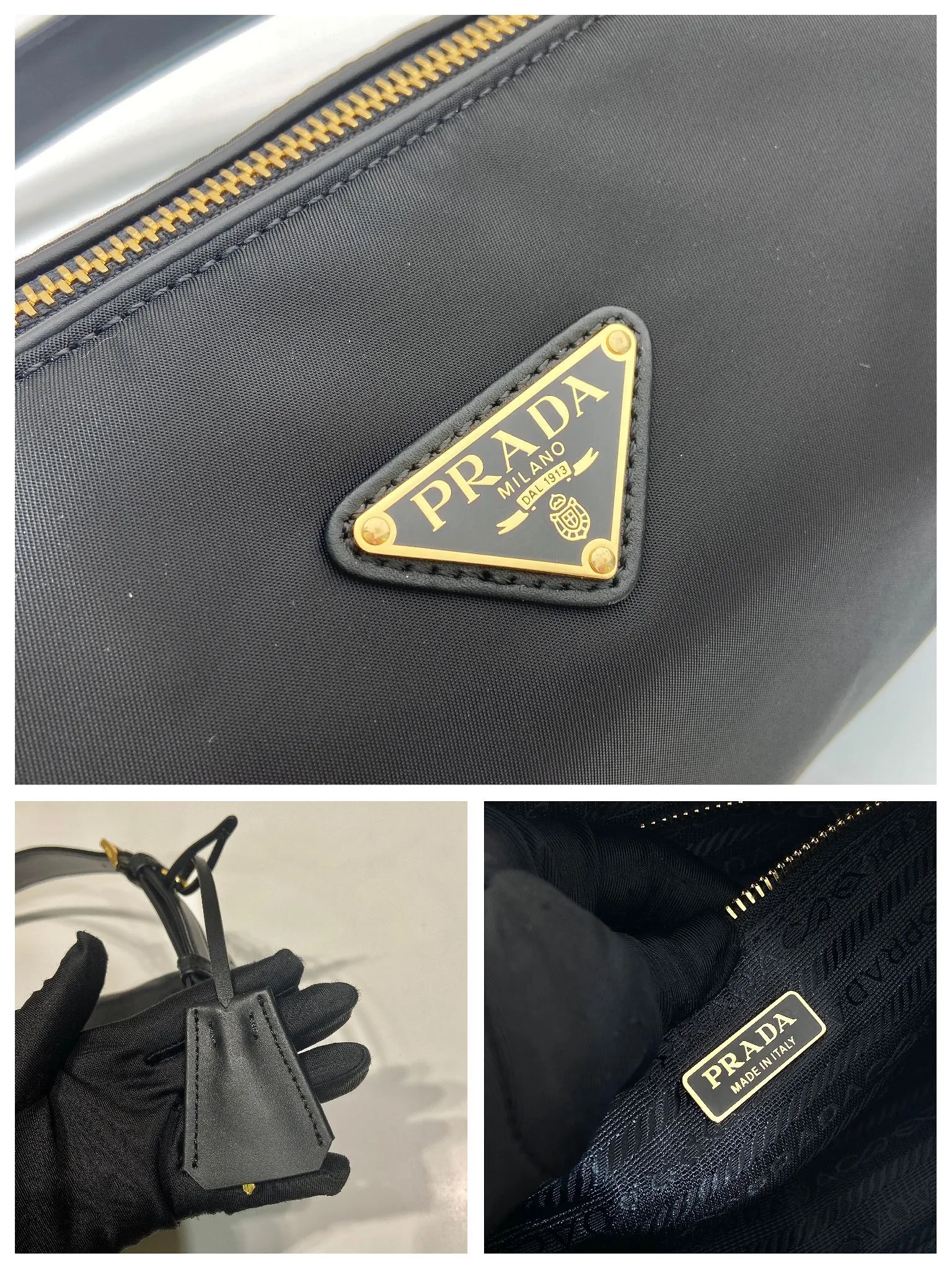 💰1220🎉New style🎉1BC233 Nylon Lock Bag🎉 This Tessuto Locker shoulder bag has a modern and versatile style and is made of Re-Nylon material. Finished with fine calfskin details. Adjustable leather shoulder strap, spacious capacity, with zipper and favorite padlock closure😘😘Another popular style that will never go out of style🎉Hurry up and get it now Length 27x Height 12x Bottom 10.5cm🎉🎉