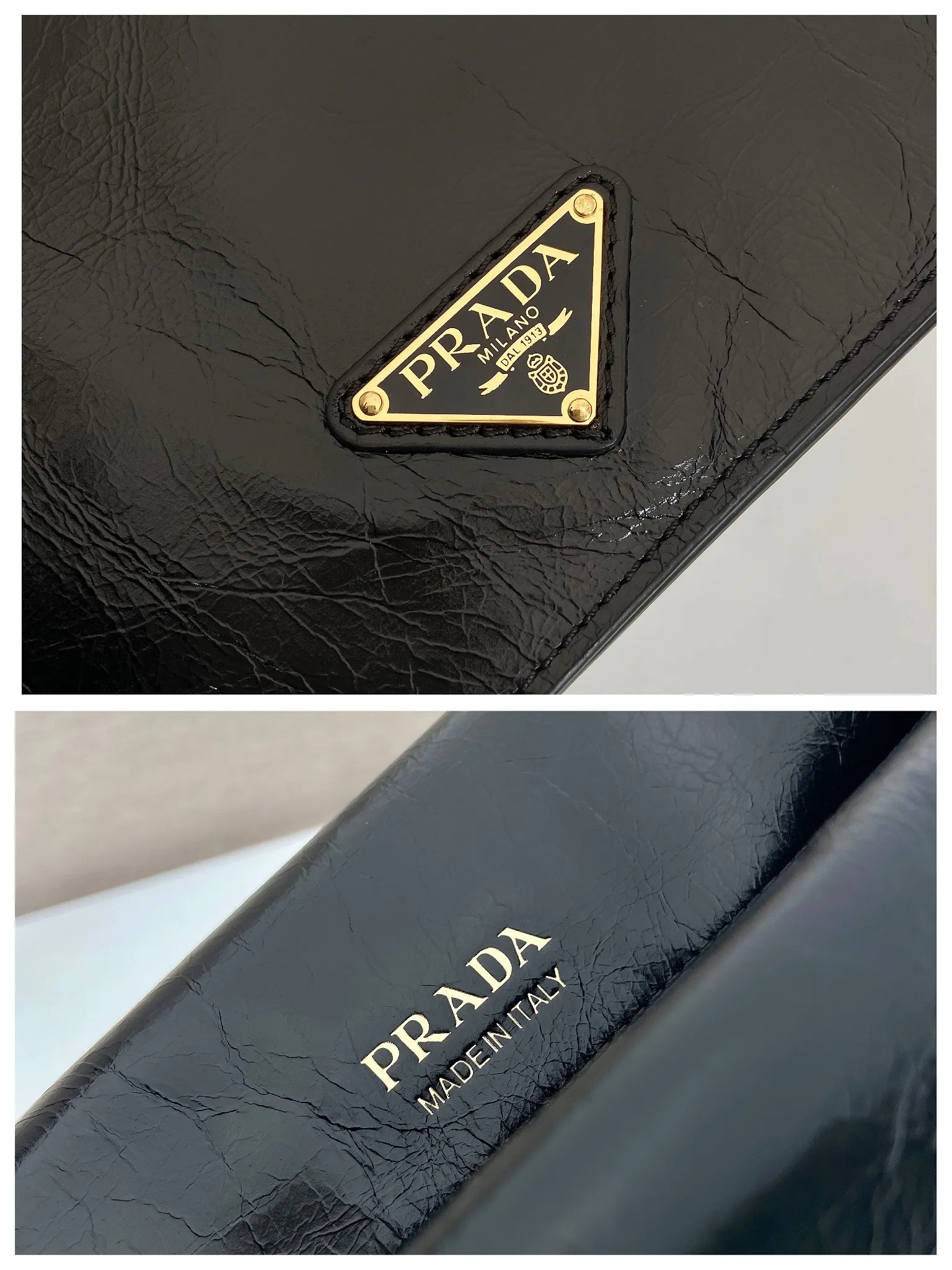 💰1660🎉New oil waxed leather🎉🎉1BD385 large🎉💰 This handbag is made of glossy leather to create a modern style, interpreting a casual attitude for fashionable design. The roomy design features metal hardware and is embellished with the signature triangle logo. The capacity is large, and the men's model you have been longing for has also arrived👍👍This size is suitable for men and women, handsome men and beautiful women. Hurry up and get it🎉🎉 Length 30x Height 18.5x Bottom 9cm🎉🎉🎉💰💰💰