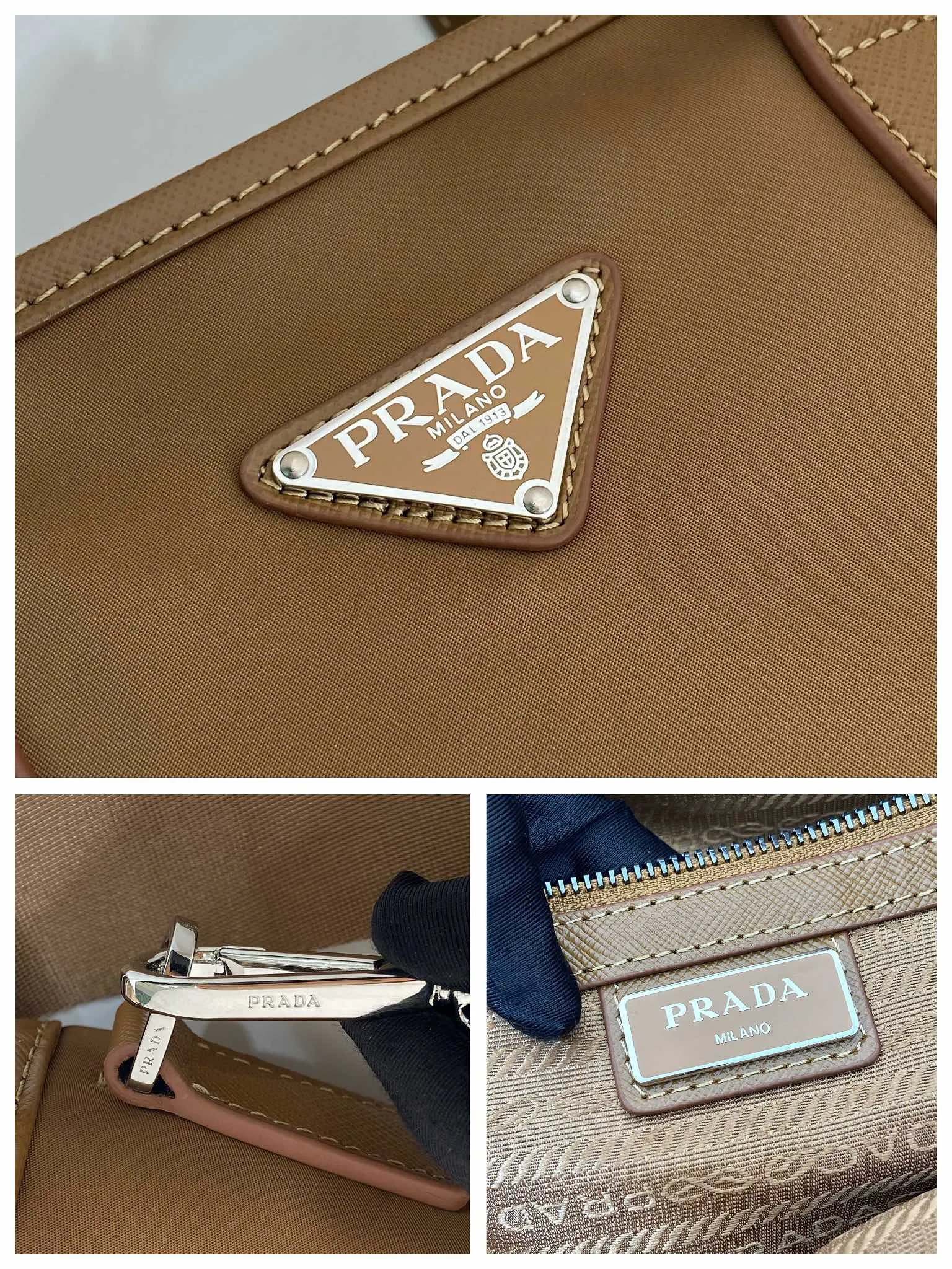 💰1260🎉Exclusive first launch🎉2VG064 new color🎉🎉The latest shopping bag😘😘This nylon tote bag presents a minimalist design style and exudes a modern atmosphere. Made of imported nylon fabric and Saffiano cross-grain cowhide, the handbag is equipped with a detachable shoulder strap, which can be used to create a fashionable look. Simple and elegant, it is very practical. It is no problem when carrying it or on short business trips. It fully meets the needs of men🙊🙊 and is worth buying😘😘 Length 36x Height 34x Height 10cm