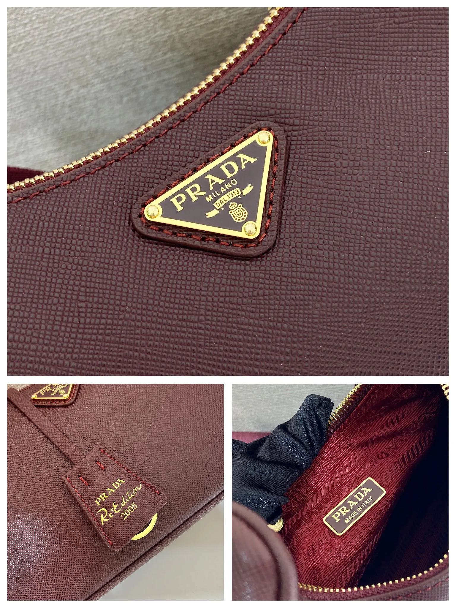 💰1520🎊Golden hardware three-in-one🎊New color 1BH204 full leather/golden hardware, nylon Hobo hand/armpit bag😘😘The full leather hobo that is popular in the fashion circle due to the crazy cultivation of the Internet celebrity sister group has a new model! 👏👏The design of this all-leather Hobo bag is great👍👍One bag with three uses😘😘waist bag/crossbody/single shoulder bag👍👍The handle is replaced by a chain, which makes the underarm bag a little more sexy. It also has a long shoulder strap. What I love most is that there is a small pendant (small bag) hanging on the shoulder strap, which can also be hung on other bags and pants as accessories. 🙊🙊There is no problem in matching various clothes in normal times😘😘Babies, hurry up and get it, it’s so beautiful🙊🙊Dimensions: length 23x height 17x bottom 6.5cm👏👏👏💰💰💰