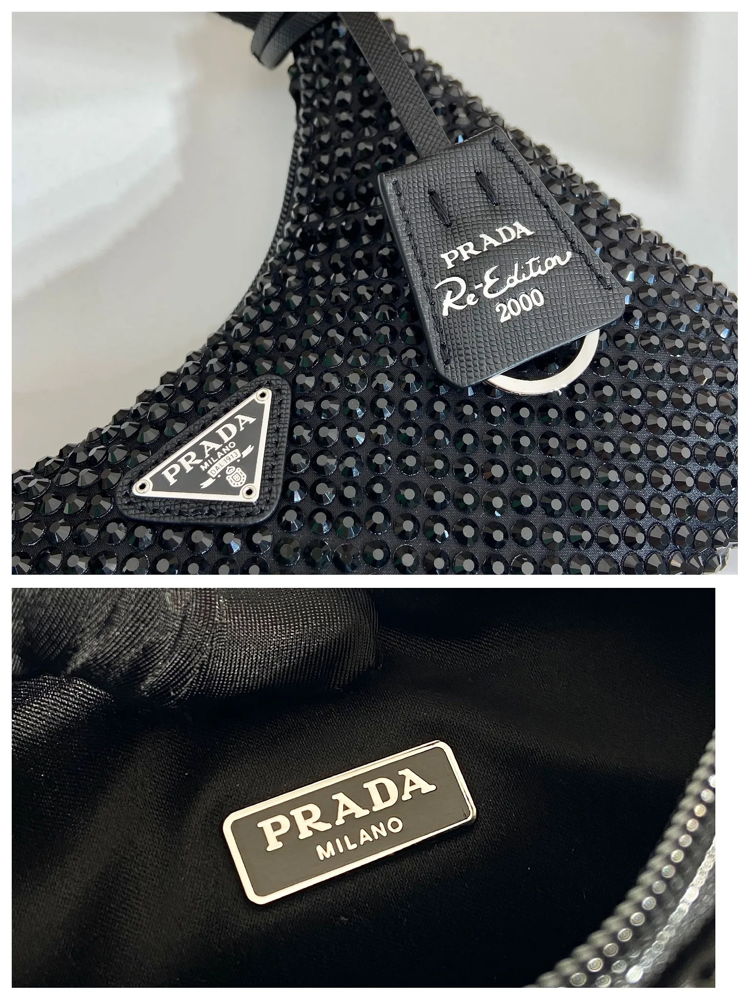 💰1020🎉Flash diamond Hobo🎉2023 1NE515 flash diamond, new color🎉🎉The most beautiful and sparkling rhinestone Hoboؔ😘😘Imported diamond net. The shiny appearance. The blingbling effect under night light is very eye-catching. The return rate is very high🙈🙈Everyone will praise you wherever you take it😘This kind of sparkling diamond bag is also very easy to match with clothes. It is cute and cool. It is suitable for any occasion. The popular elements of Hobo have always been recognized by Internet celebrities/celebrities. It is another Hobo that is always popular🙊🙊It is worth buying👍Beautiful girls😘length 23x height 13x bottom 5cm