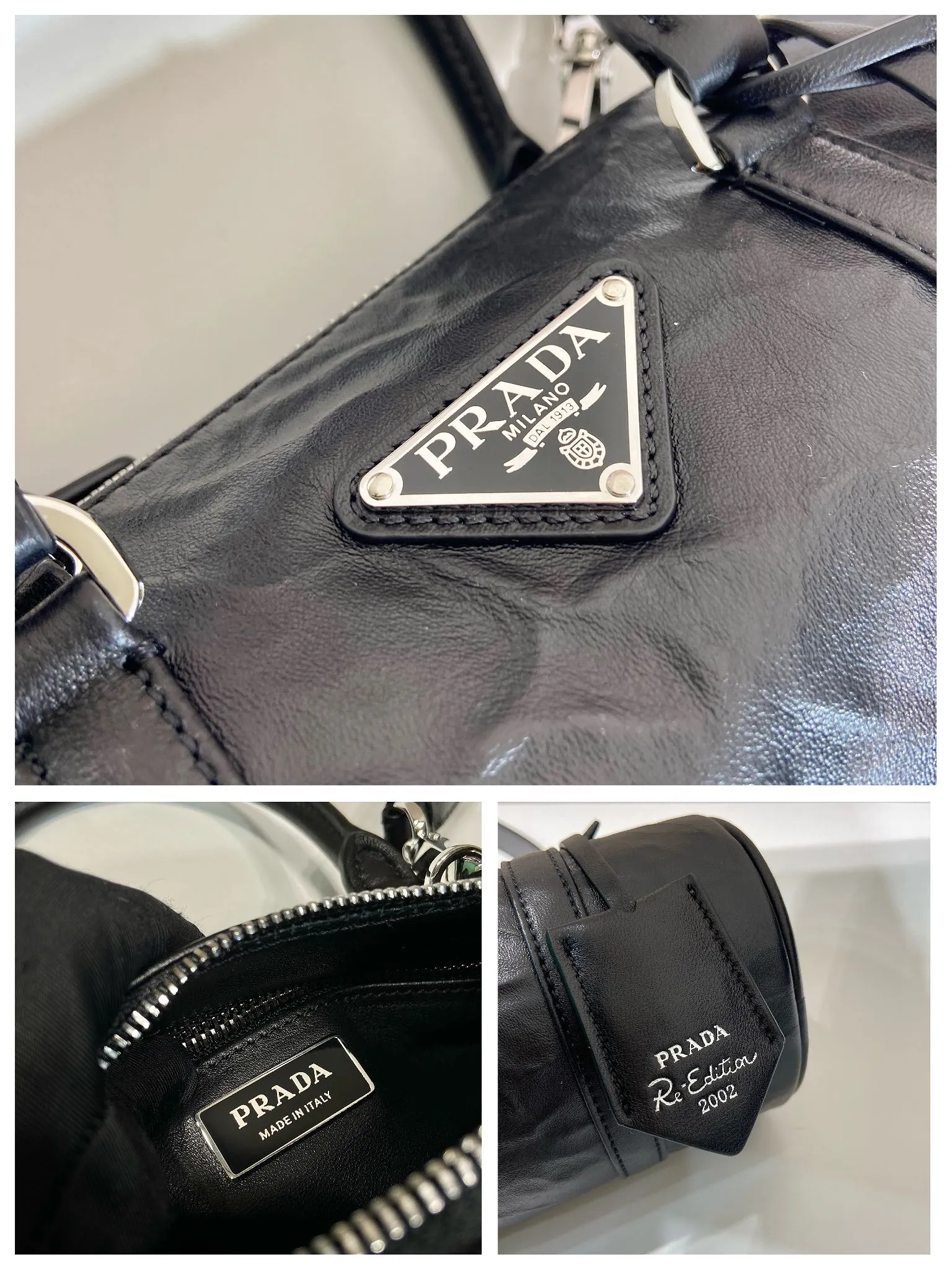 💰1520, 🎉New pillow bag 🎉1BA389 runway style🎉🎉 This casual and classic handbag is made of soft sheep leather inside and outside. The hand-made pleat effect is particularly fashionable. It is equipped with a detachable long shoulder strap and a small coin purse. The body is equipped with a front pocket design and large capacity. It was also unveiled in the 2023 spring and summer series fashion show. The upper body effect must be eye-catching. Babies, hurry up and get it🎉 Length 22x height 10x base 9cm🎉🎉🎉🍊🍊🍊
