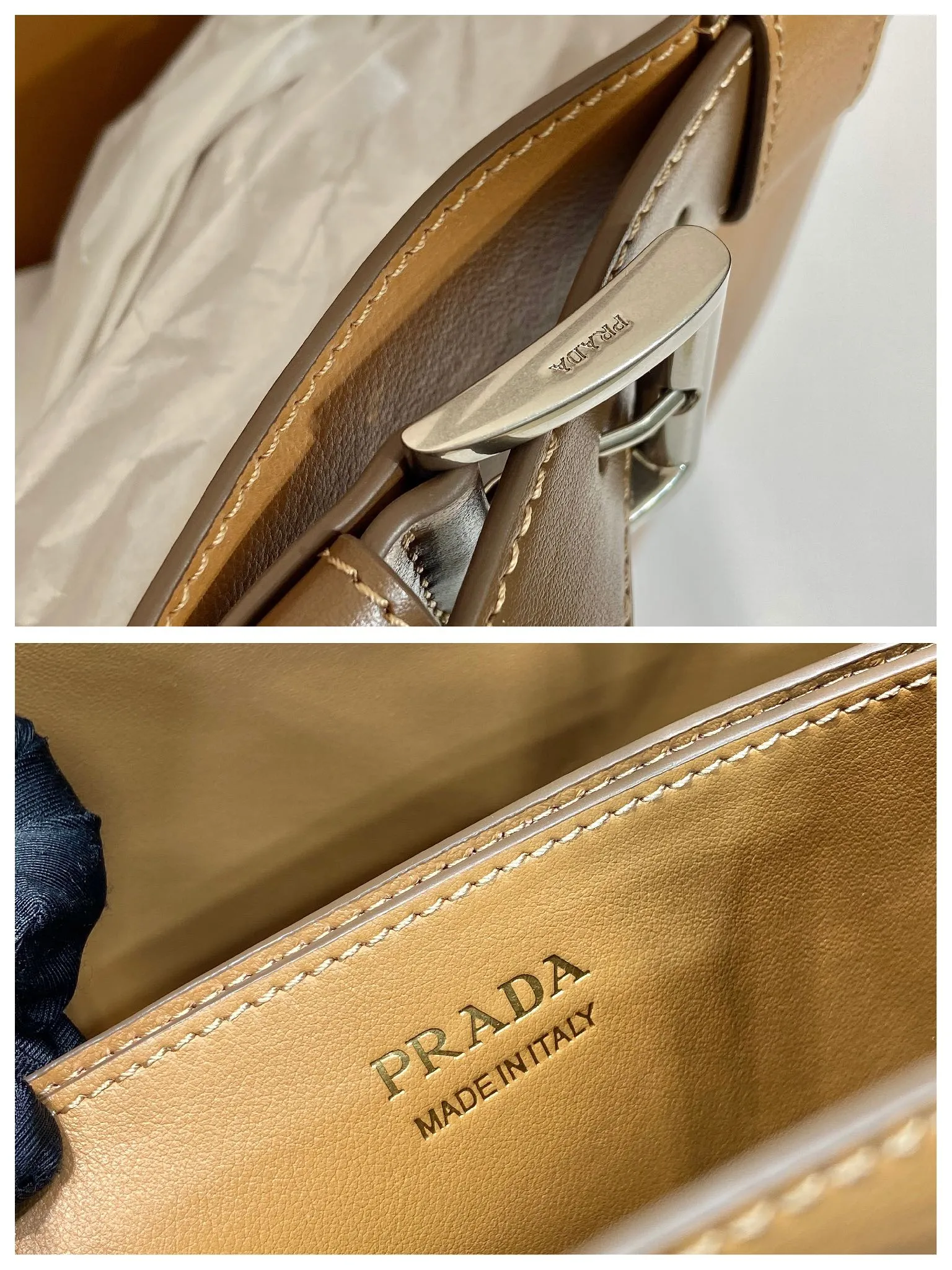 💰2100🎉New women's bag🎉1BA416 large🎉🎉 This handheld women's bag is made of imported calfskin, with imported sheepskin lining. Simple lines and exquisite elements interweave, interpreting the design aesthetic of both elegance and functionality. It not only embodies the modern and simple style, but also comes with replaceable straps and detachable and adjustable long shoulder straps, adding a unique personality embellishment to the entire look. Modern and versatile. Babies who like it, hurry up and get it🎉🎉 Length 37.5x Height 27.5x Bottom 14cm🎉🎉🎉👏👏👏