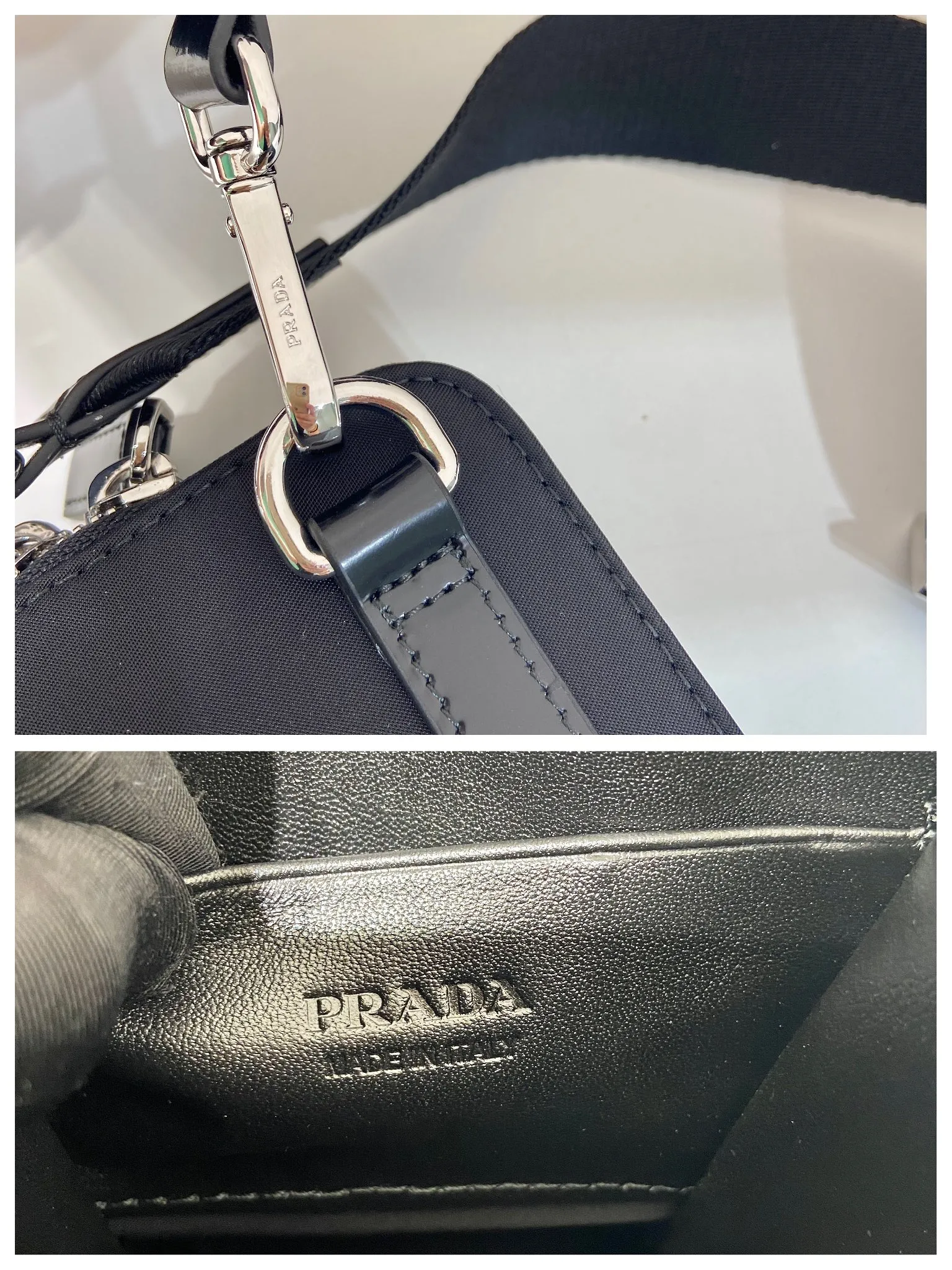 💰780🎉New mobile phone bag🎉2ZT060 new product🎉🎉 This practical and simple smartphone bag is made of recycled nylon fabric and glossy leather, highlighting contemporary fashion. It has a comfortable removable shoulder strap and an external zippered pouch for outstanding practicality. Enamel-coated triangular metal and equipped with 3 card slots, the upper body effect is very cool😘If you like babies, hurry up and get it🎉🎉 Length 11.5x Height 18cm🎉🎉🎉👏👏👏