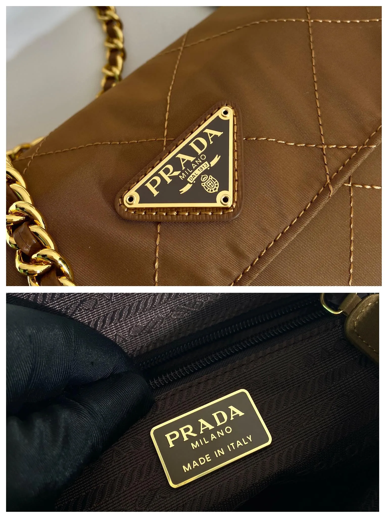 💰1160🎉Second-hand flip style🎉1BD620 new color🎉🎉 This Vintage vintage chain diamond hobo bag has a great design👏👏 Purely handmade nylon rhombus design, can be worn on one shoulder, across the body, or carried on the street. The imported black gold chain is really the eternal theme of vintage😘😘It is simple and elegant, and the capacity is very large👍The upper body is particularly trendy, versatile and fashionable. No matter casual or formal, they all have a stable temperament. Hurry up and get it🙊I love this second-hand hobo bag😘😘 Length 25x Height 21x Bottom 5cm
