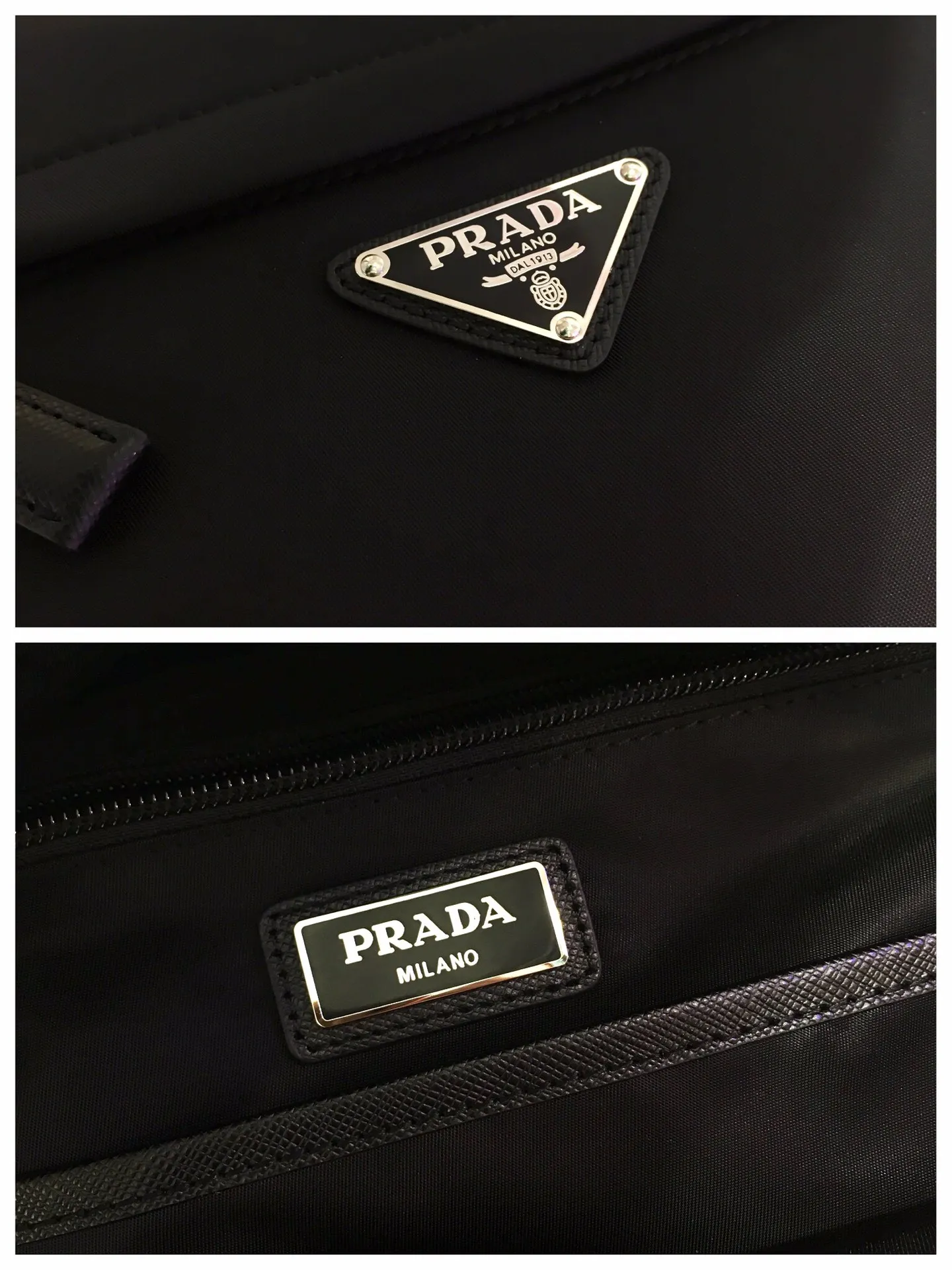 💰1260🎉New Backpack🎉The latest backpack 2V066, made of imported Saffiano leather material and imported nylon fabric, adjustable nylon shoulder straps, and brushed metal accessories. This nylon backpack has multiple pockets and a padded back design. Lightweight and fashionable, it is also a popular style that will never go out of style. Get it now🙊🙊 Length 29x Height 40x Bottom 17cm