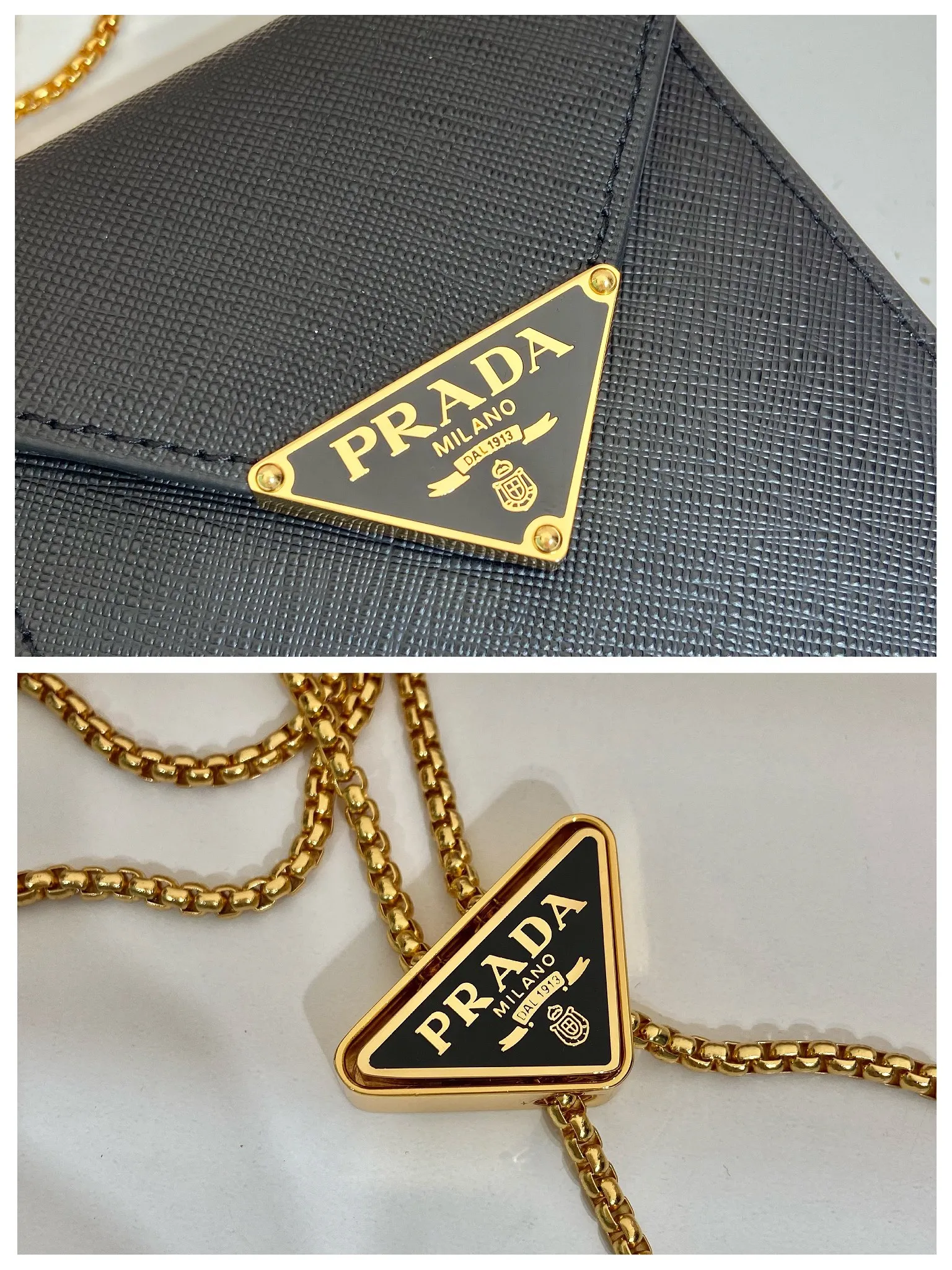 💰920🎉New mobile phone bag 🎉1BP100🎉 This compact minimalist mini handbag features exquisite details, with a lock clasp decorated with an enameled metal triangle logo. 115cm detachable and adjustable chain shoulder strap, can be carried by hand, card slot pocket on the back, the upper body effect is so cute👏Babies; hurry up and get it🎉🎉 Length 10.5x Height 18x ​​Bottom 3cm🎉🎉🎉👏👏👏