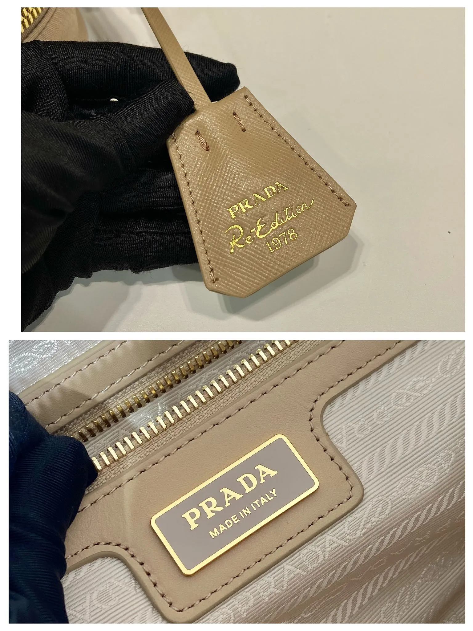 💰1360🎉New second-hand bag🎉1BB121 small🎉🎉 This double handle handbag is made of regenerated nylon, incorporating unique style elements and exquisite Saffiano leather details, completely subverting people's traditional perception of luxury goods. Practical design embellishments and exquisite details add a unique charm. Large capacity, practical and elegant👏Another popular style that will never go out of style🎉🎉 Length 25 height 14.5x bottom 7.5cm👏👏👏🎉🎉🎉
