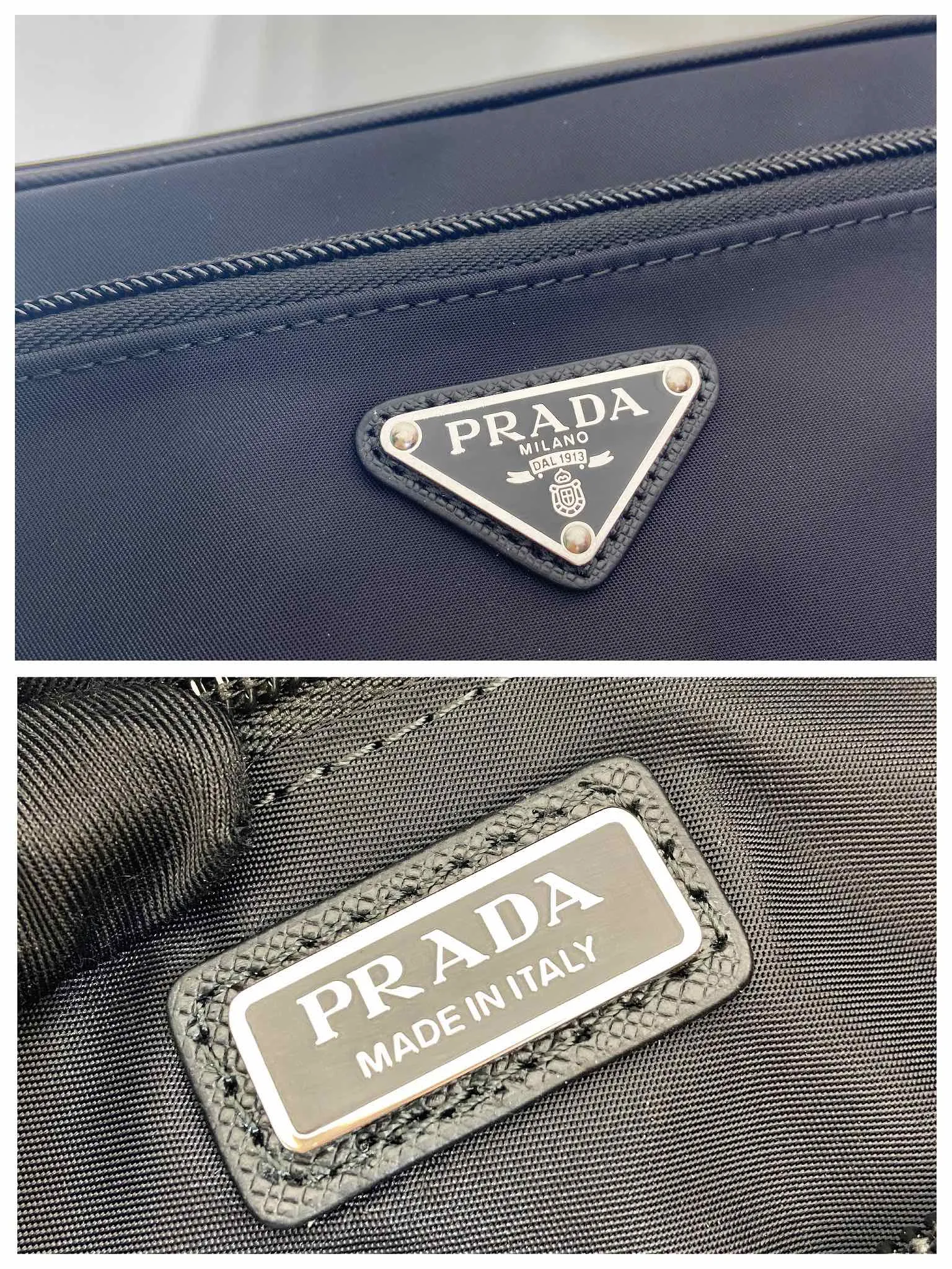 💰760🎉New toiletry bag🎉2NA819 storage bag🎉🎉 This travel storage bag is made of Re-Nylon regenerated nylon material, with a simple and elegant design. The storage bag is equipped with a top zipper, decorated with an enameled triangle logo and a Saffiano hand strap, and two external zippered pockets The internal zippered pocket is very practical. It can be used as a handbag or as a travel storage/toilet bag. Baby, hurry up and get it🎉🎉 Length 22x Height 12.5x Bottom Length 11🎉🎉🎉👏👏👏