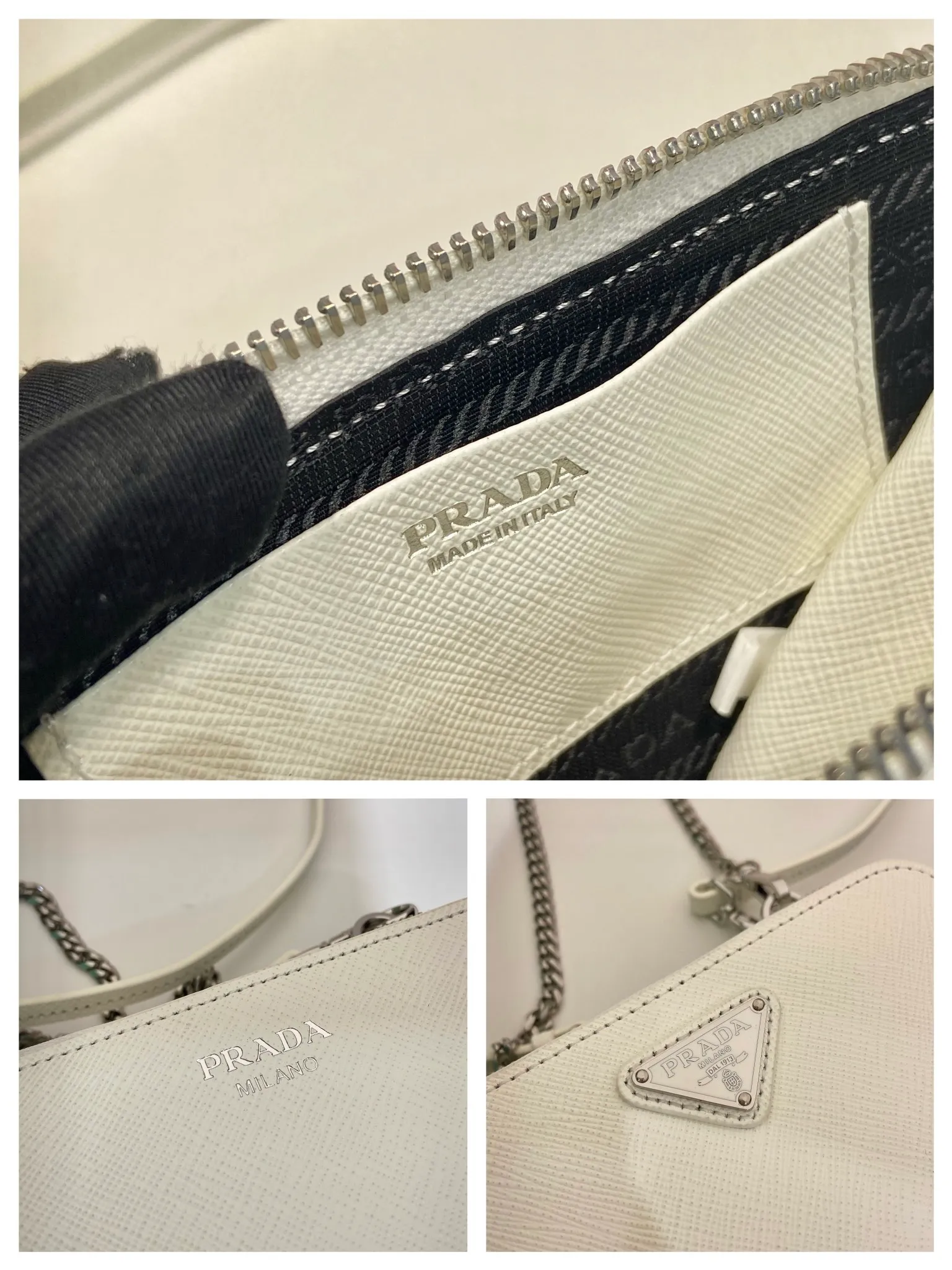 💰920🎉Twin triangle bag🎉1NR015 white😘 This two-in-one twin bag has a very unique design and can be disassembled into 2 bags🎉🎉, it’s perfect🎉🎉, one can be carried by hand and the other can be worn as a crossbody. It can also be combined😘😘Another hot new product🎉 If you like babies, hurry up and get it🎉🎉 Length 15x height 10x bottom 5cm🎉🎉🎉👏👏👏