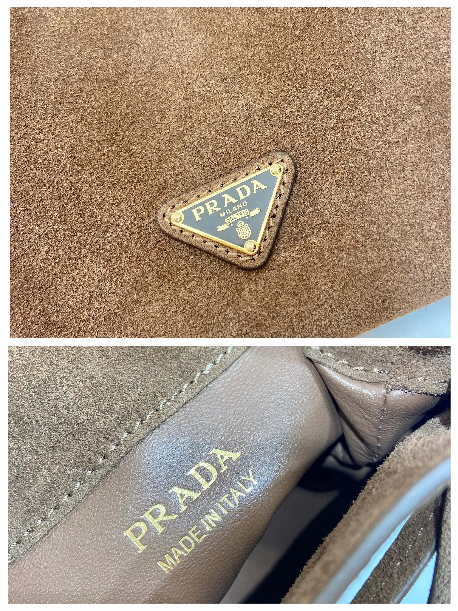 💰920🎉mini small cross-body bag🎉1BH221 suede🎉🎉 This small cross-body bag is made of imported suede (nubuck leather) and imported sheepskin inside, with top-grade hardware, a drawstring shrink pocket at the mouth, and a double long shoulder strap design, making the upper body look particularly fashionable and casual. Large capacity and space👏Hurry up and get it now, take this cute popular crossbody home😘😘Length 17xH 20cm🎉🎉🎉👏👏👏