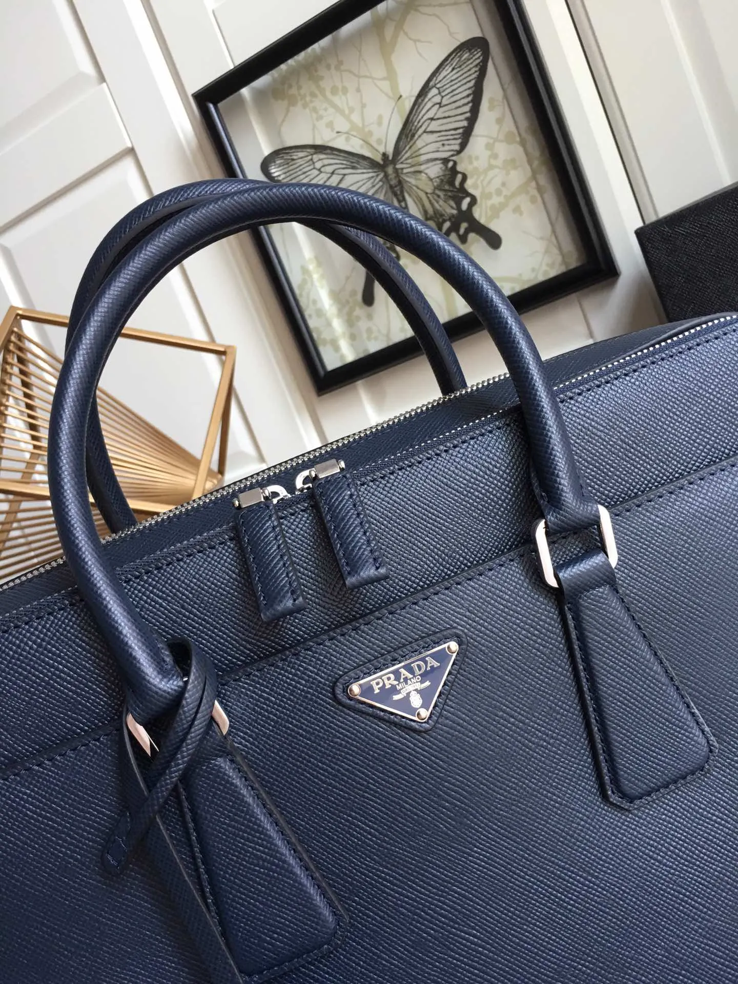 💰2140, P Jiajia's latest men's bag 0366B, blue, 👻👻👻, synchronized with counters, top quality, made of top imported cross-grain cowhide, full leather inside and outside, 175 OEM code, length 36.5X height 28cm, fully upgraded,