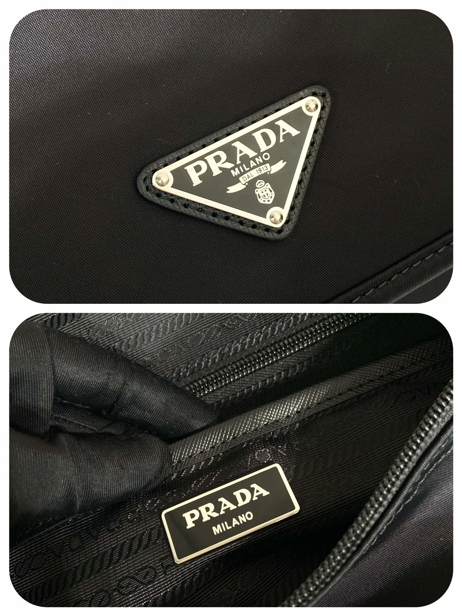 💰1120🎉New messenger bag🎉1BD953🎉🎉 This messenger bag is embellished with Saffiano leather details. Decorated with logo and steel hardware triangle elements, it is equipped with adjustable fabric shoulder straps, zippers, and flap opening and closing pockets. It has a very large capacity and a great upper body effect. Get it now👏👏Another popular style that will never go out of style🎉🎉 Length 30x Height 25x Bottom 11cm