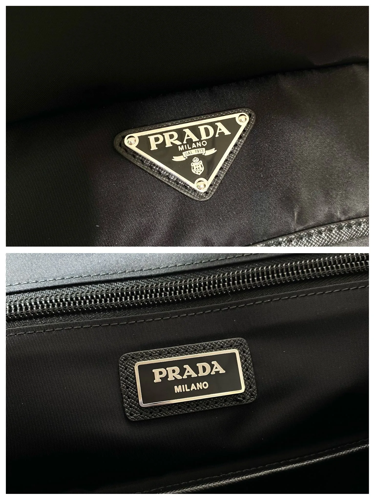 💰1860🎉New mountaineering bag🎉2VZ090👏👏 This backpack has a technological appearance and practical interior space. Crafted from Re-Nylon, Saffiano leather features cross-hatching and a waxed finish. The details are distinctive. Symbolizing traditional Italian leather goods manufacturing craftsmanship. It has many compartments and is very functional. It is affordable for business trips, mountain climbing, and daily wear. The upper body effect is super cool. Men, hurry up and get it. It is worth owning. Length 32x height 57x bottom 19cm