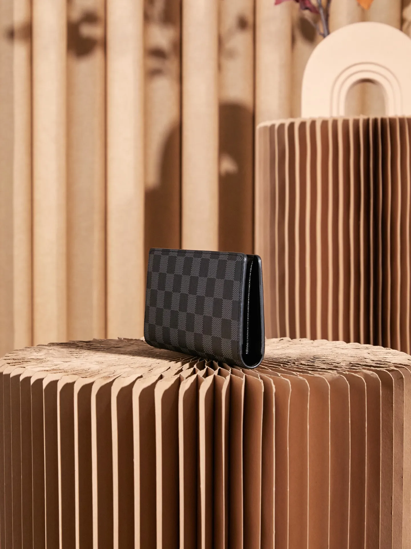P¥240 👉nfc163C01 dynamic chip version👈 [Top inspection-free] BRAZZA wallet N62665 black grid suit clip long clip Product details: for reference