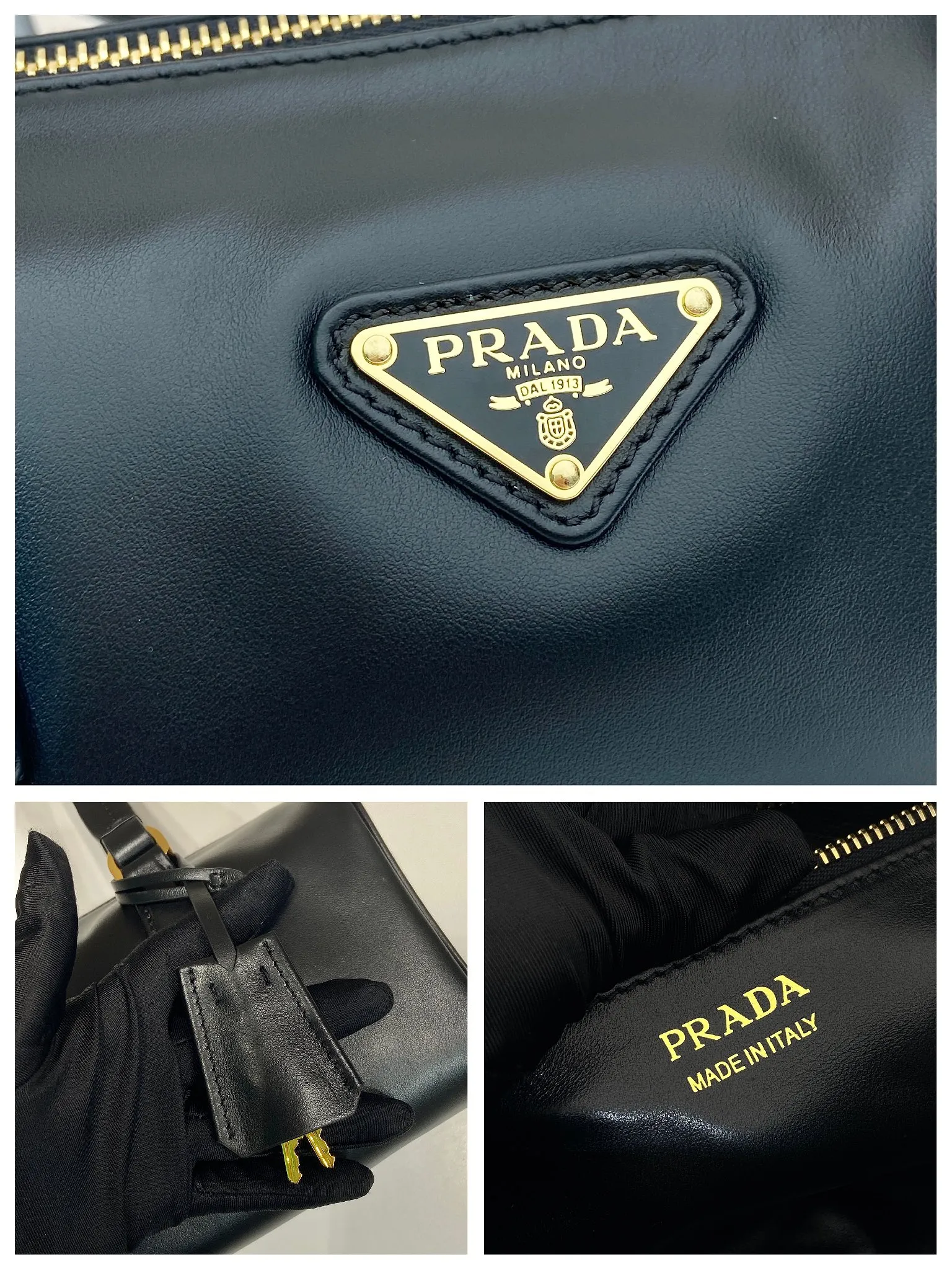 💰1640🎉Padlock women's model🎉1BB127 new product🎉🎉 This handbag is made of imported calfskin and imported sheepskin inside. The exquisite and versatile silhouette highlights the essence. Paired with gold metal hardware, the zipper closure has an elegant padlock, making it even more chic. It has large capacity and can be carried by hand or on the shoulder. Baby, hurry up and get it🎉🎉 Length 29x Height 12.5x Bottom 10cm🎉🎉