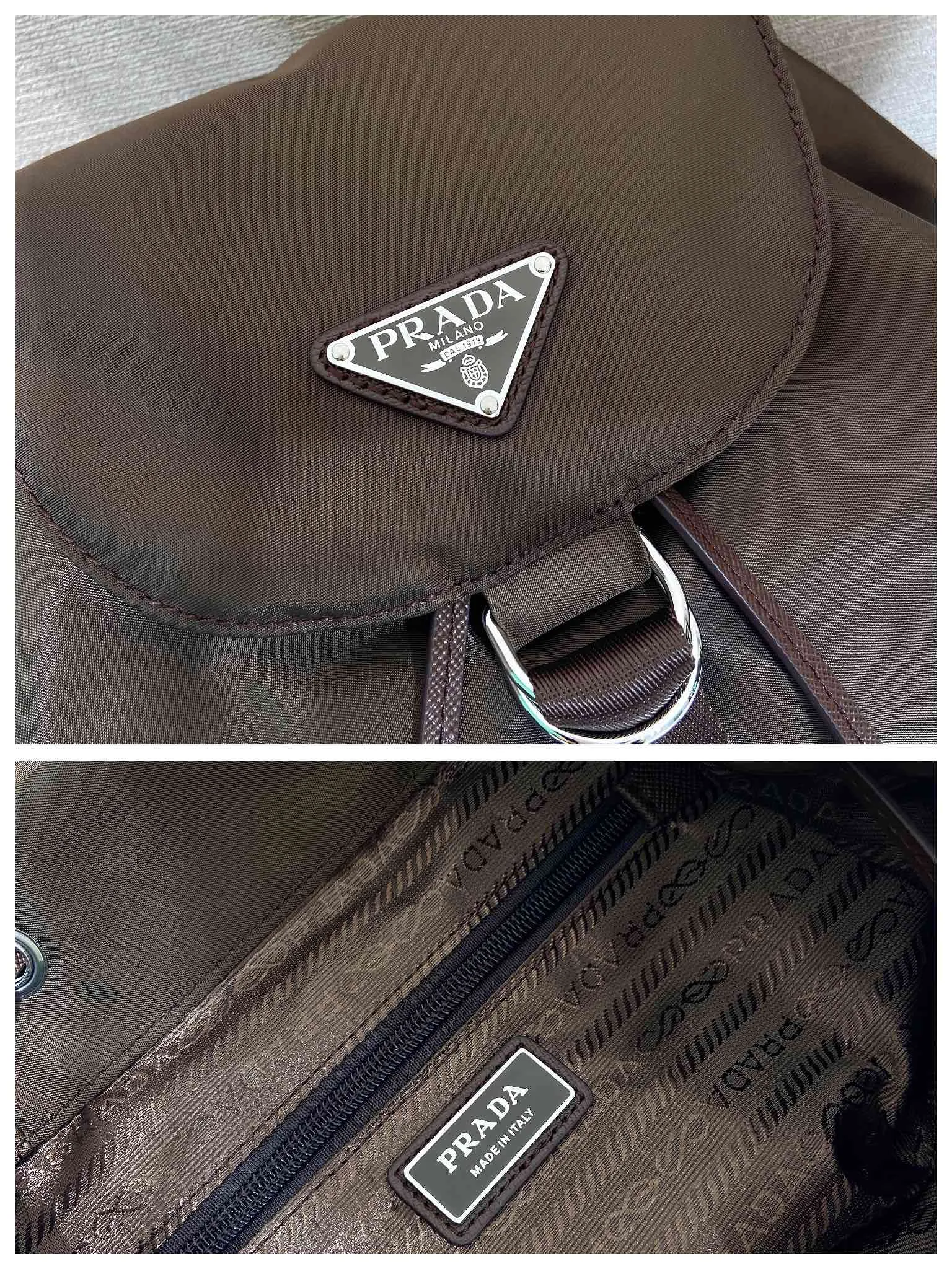 💰1120🎉New product🎉1BZ0197 backpack🎉🎉 This backpack is made of imported nylon fabric and cross-grain cowhide. The only backpack does not have a portable design. It is very unique and has a casual flavor. It has a large capacity and space. The upper body effect is light, fashionable and practical. It is also a popular style that will never go out of style🎉🎉Babies, hurry up and get it🎉🎉 Length 25x Height 35x Bottom 15cm🎉🎉🎉💰💰💰