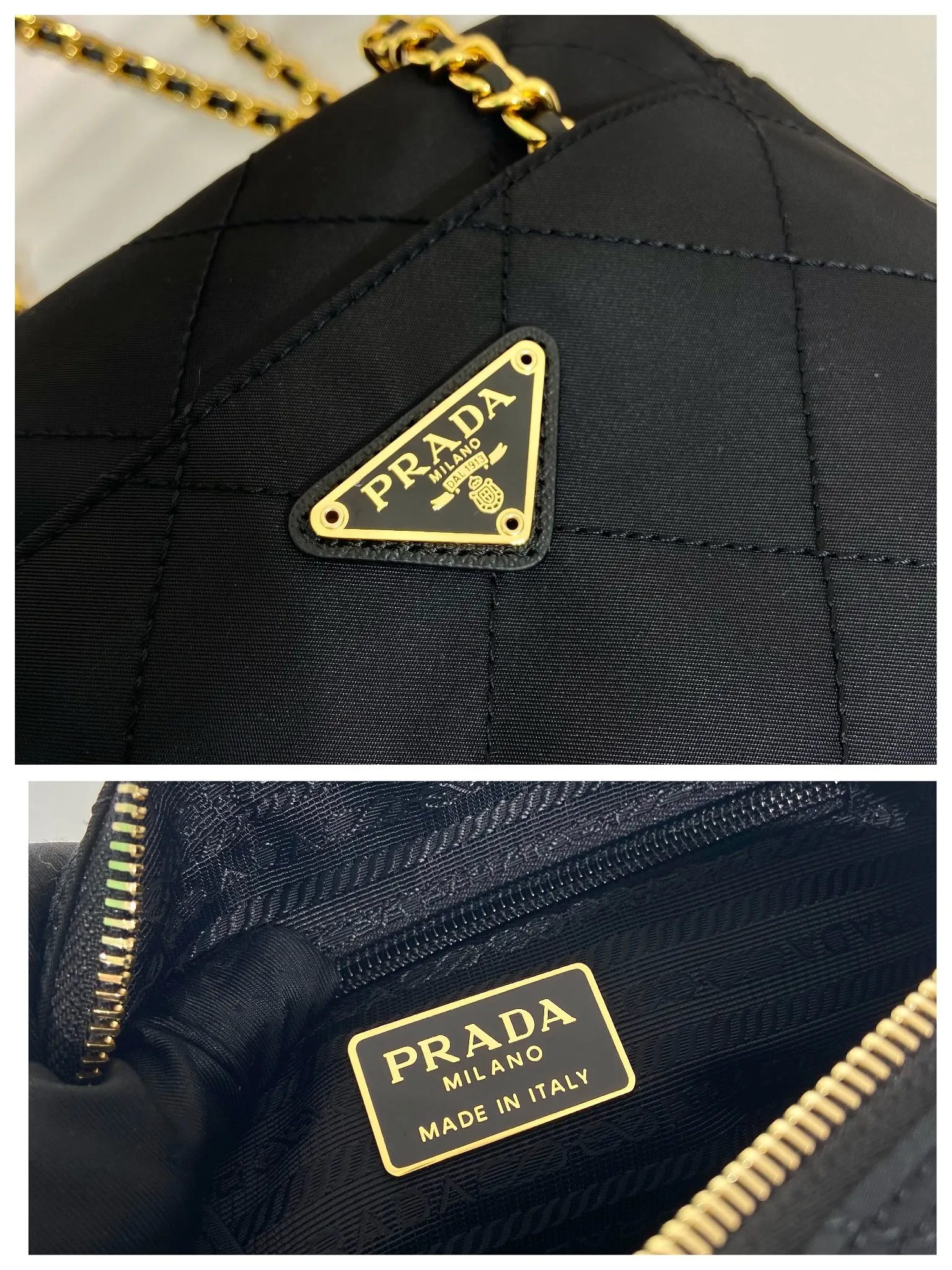 💰1020🎉Middle-aged cross-body bag🎉1BD632🎉🎉 This Vintage middle-aged chain diamond hobo bag has a great design👏👏 Purely handmade nylon rhombus design, can be worn on one shoulder, across the body, or carried on the street. The imported black gold chain is really the eternal theme of vintage😘😘It is simple and elegant, and the capacity is very large👍The upper body is particularly trendy, versatile and fashionable. No matter casual or formal, they all have a stable temperament. Hurry up and get it🙊I love this second-hand hobo bag😘😘Length 19xH14xClothing 6cm