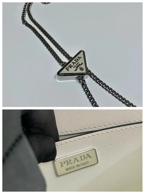 💰1300🎉Large triangle flap🎉1BH189🎉The large triangle logo was originally designed by Mario, which highlights the trendy style of the bag. It is equipped with an adjustable and detachable chain shoulder strap (110 long), which is simple and elegant😘giving the bag a distinctive modern style. So beautiful😘The upper body effect is cool and generous👏🏻👏🏻Hurry up and get it🎉🎉 Length 17x Height 9.5x Bottom 3.5cm