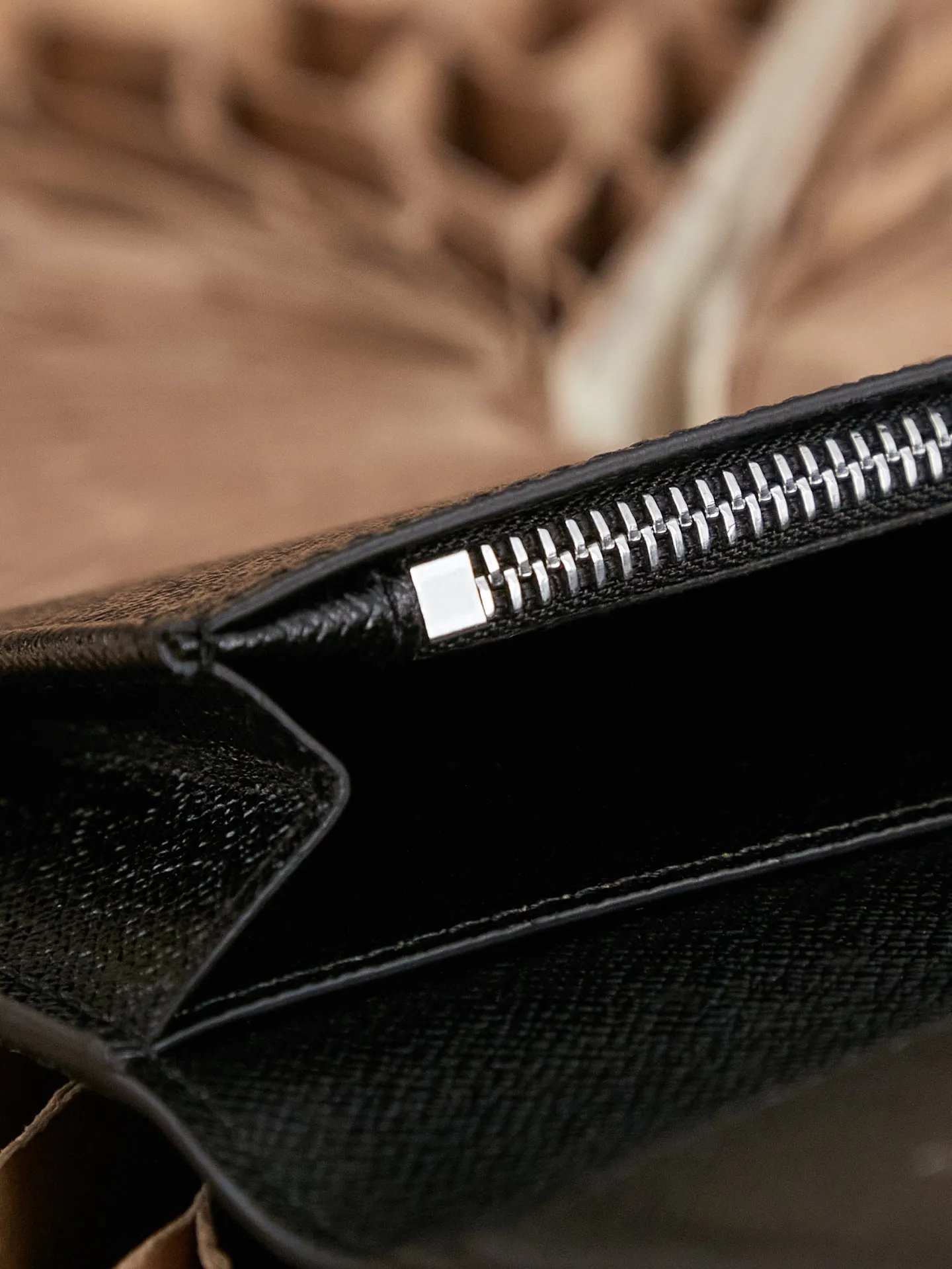 P¥240 👉nfc163C01 dynamic chip version👈 [Top inspection-free] BRAZZA wallet N62665 black grid suit clip long clip Product details: for reference