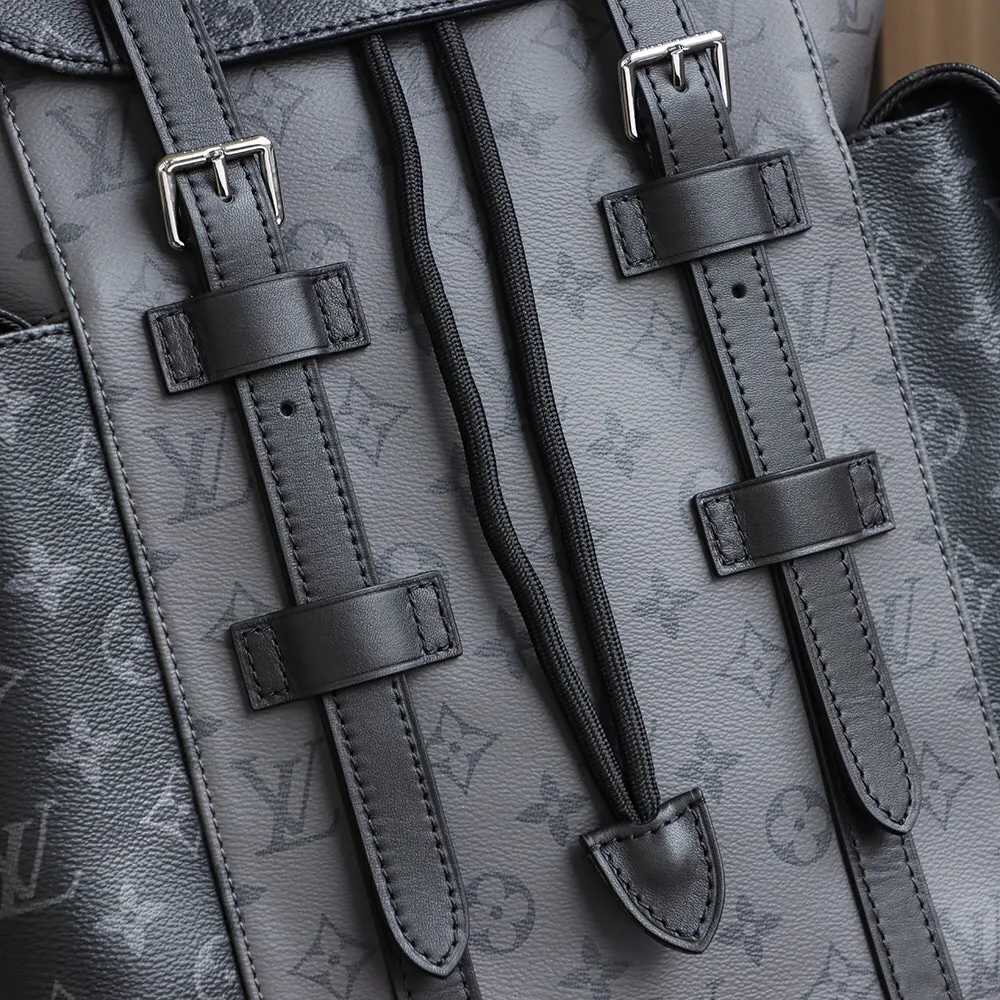 P¥960👉nfc dynamic chip version👈【Top inspection-free pure steel hardware】𝐂𝐇𝐑𝐈𝐒𝐓𝐎𝐏𝐇𝐄𝐑 Backpack n45419 French original leather🇫🇷Pure steel hardware Size: 38*44*12.5cm 🔍Perfect details 🔍The essence of solid construction!