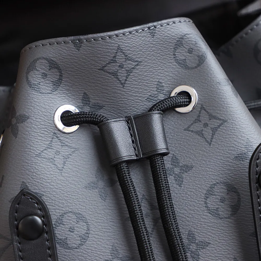 P¥960👉nfc dynamic chip version👈【Top inspection-free pure steel hardware】𝐂𝐇𝐑𝐈𝐒𝐓𝐎𝐏𝐇𝐄𝐑 Backpack n45419 French original leather🇫🇷Pure steel hardware Size: 38*44*12.5cm 🔍Perfect details 🔍The essence of solid construction!