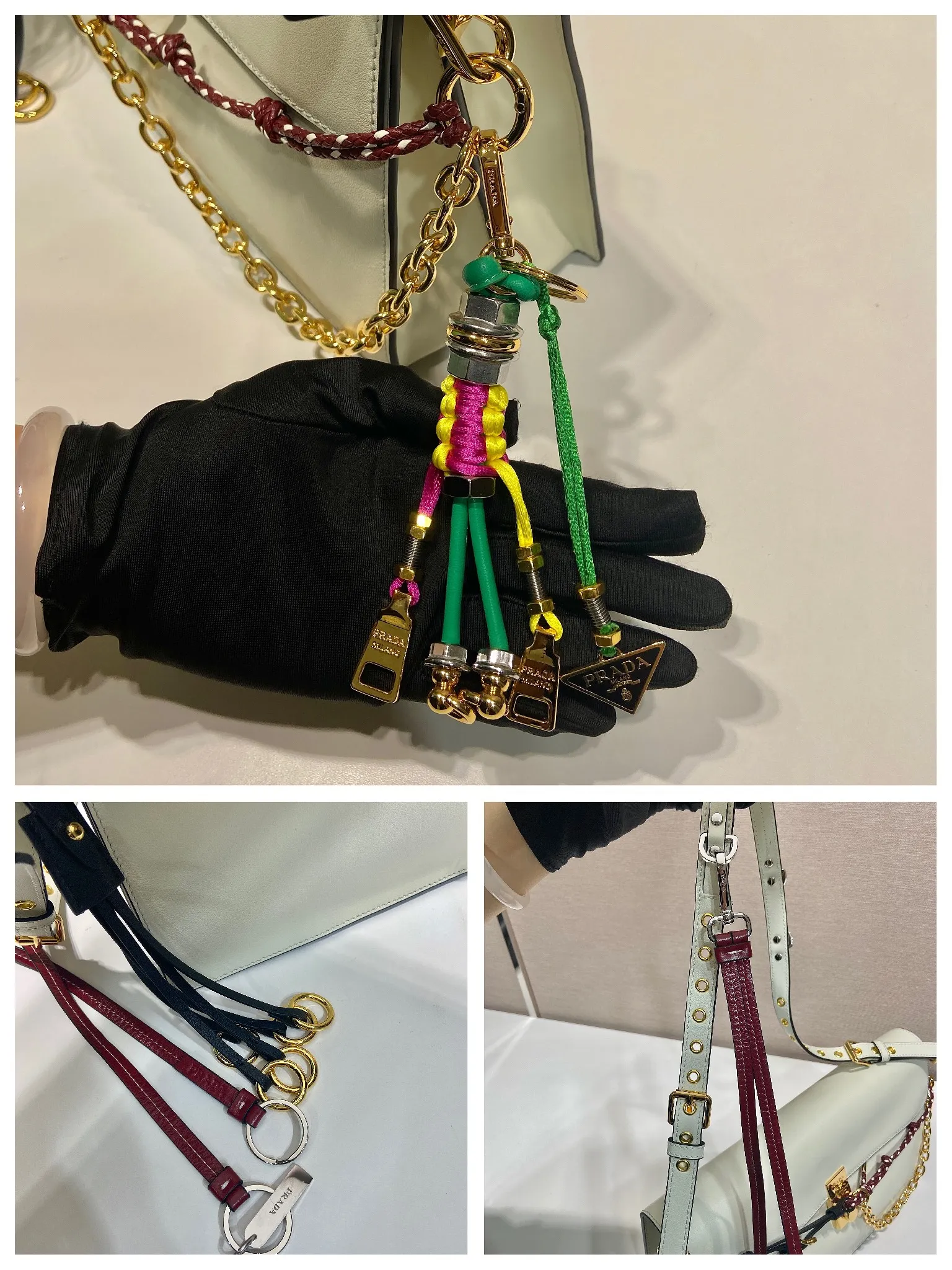 💰1900🎉Punk Style🎉1BD378 Large🎉🎉 This new Soft Sound handbag is made of soft leather inside/outside, with ample space, chic and versatile. One-shoulder style with two compartments and gold-tone hardware. What I love the most is the detachable pendant as the finishing touch😘to show the diverse and fashionable style. The upper body effect is so classy, ​​I love it😘, it’s another popular model for internet celebrities, babies, hurry up and get it🎉🎉 Length 35x Height 19.5x Bottom 10.5cm🎉🎉🎉👏👏👏
