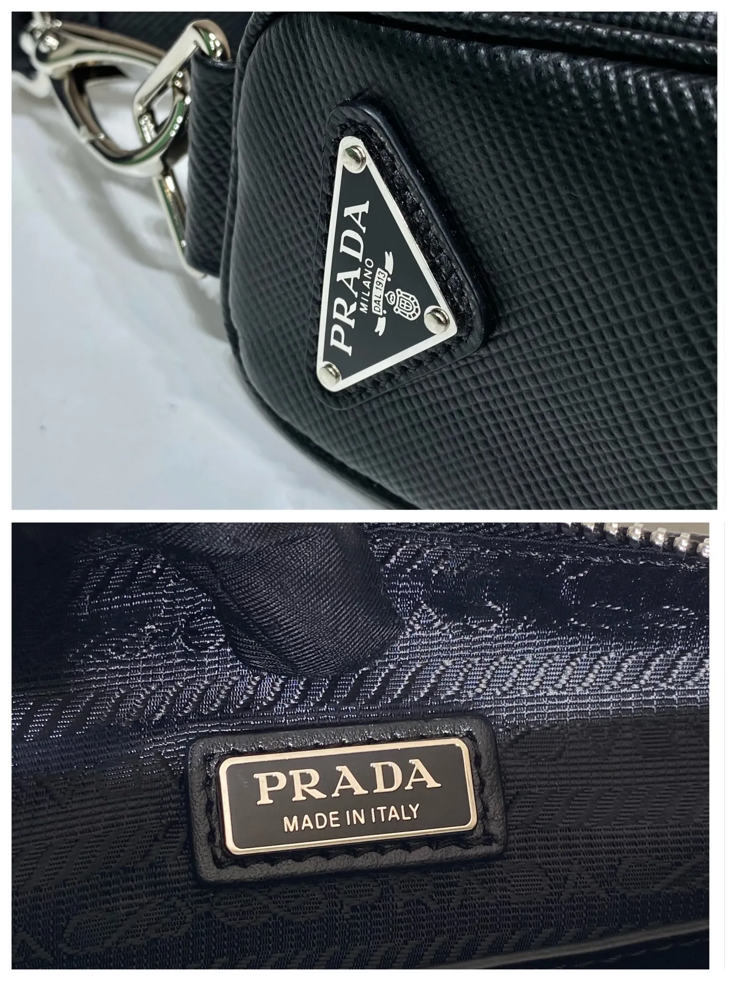 💰1520🎉Embroidered webbing triangle bag🎉2VH155🎉🎉 This triangle bag captures the symbolic geometric shape of the P family. It is made of the brand's iconic Saffiano leather, showing unique cross-parallel features and a large embossed triangle logo. My favorite is this webbing embroidered shoulder strap😘It can be detached to match other bags. The capacity is very large and the feel must be soft👏👏Universal model for men and women🎉🎉, perfect, hurry up and get it🎉🎉 Length 28x Height 18x ​​Bottom 11cm🎉🎉🎉👏👏👏