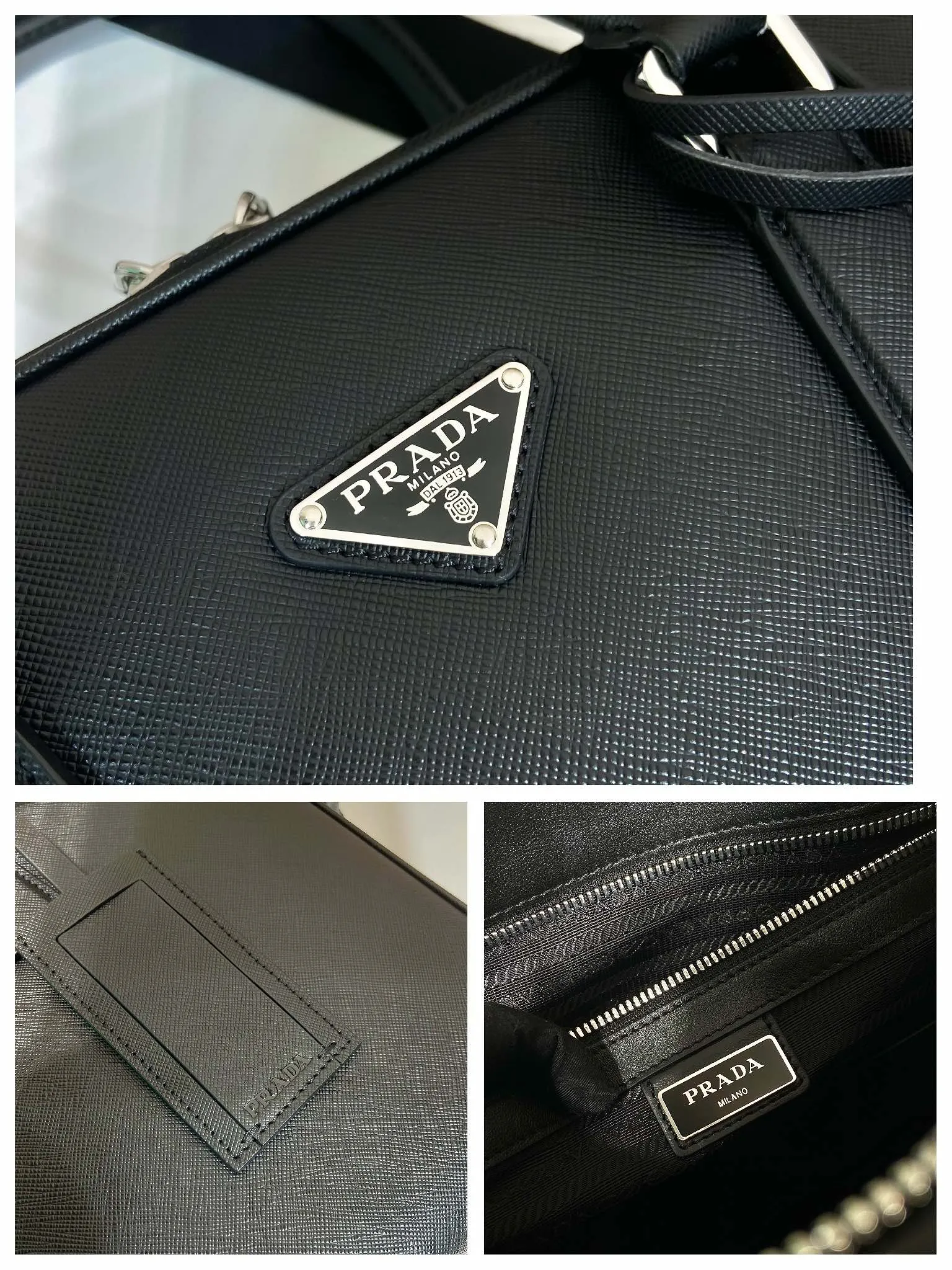 💰2100🎉Double Layer Briefcase🎉🎉2VE022🎉 This elegant and sophisticated briefcase features two compartments, multiple interior pockets and a removable nylon shoulder strap for a functional structure. The body of the bag is made of brand Saffiano leather. It is simple and elegant, and it is a popular style that will never go out of style🎉🎉 Length 38x Height 28x Bottom 6.5cm🎉🎉🎉👏👏👏