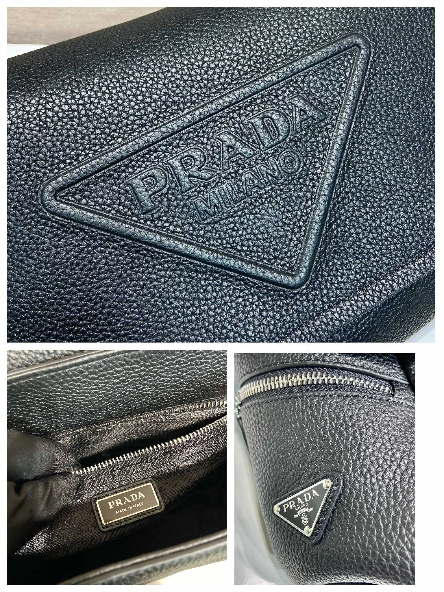 💰1840🎉New messenger bag🎉2VD056🎉🎉 This soft flip shoulder bag interprets the versatile simple design. The main body is wrapped in a triangle with the engraved logo, subtly decorating the body of the bag. Adjustable leather long shoulder strap, three exterior zipped pockets, interior zipped pocket. The functionality must be strong, and the upper body effect is cool and casual🎉🎉 Length 22x height 22x bottom 12cm🎉🎉🎉🍊🍊🍊