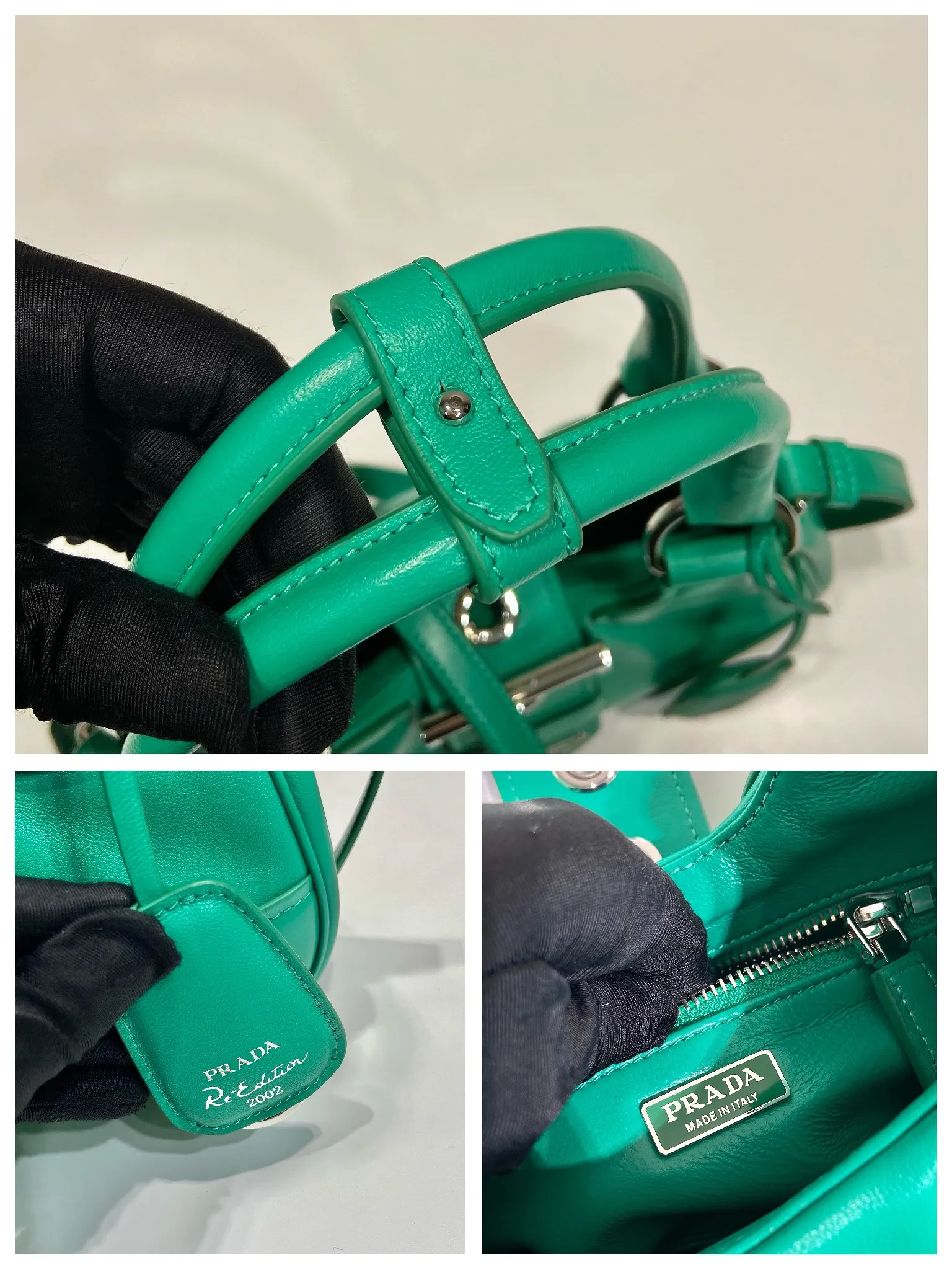 💰1660🎉New Moon handbag🎉1BA381 full lambskin🎉🎉 This Moon handbag is designed with imported lambskin, and the interior is also full sheepskin👏 It is equipped with a 100 cm detachable and adjustable long leather shoulder strap, which can be carried by hand or on the shoulder, a detachable leather keychain, and a triangle logo magnetic buckle/lace closure on the front. It is lightweight and practical, and the upper body effect is cool/fashionable. Another popular style that will never go out of style🎉🎉Hurry up and get it🎉 Length 22.5x Height 16x Bottom 7.5cm