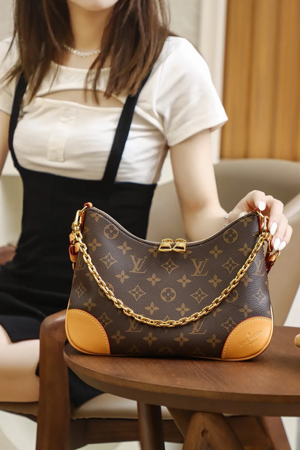 P¥1260👉nfc163C01 dynamic chip👈 [100% MB special grade pure steel hardware imported fabrics] 𝐁𝐎𝐔𝐋𝐎𝐆𝐍𝐄King of hot styles #m45832# Upper body picture for reference, multiple carrying methods to deduce different colors!