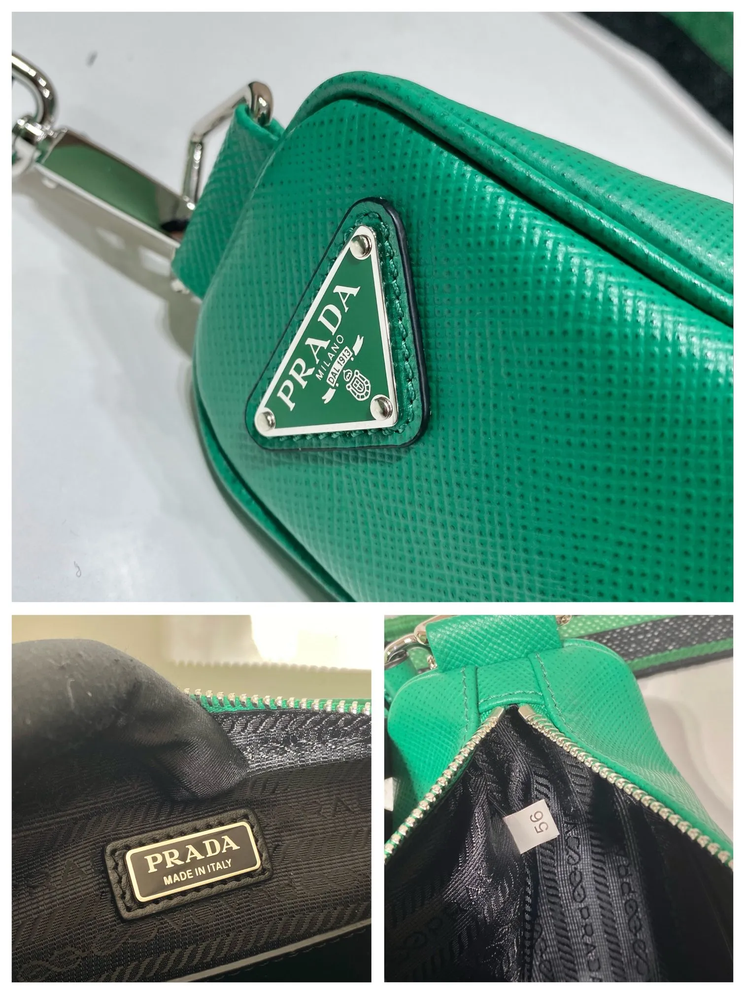 💰1520🎉Embroidered webbing triangle bag🎉2VH155🎉🎉 This triangle bag captures the symbolic geometric shape of the P family. It is made of the brand's iconic Saffiano leather, showing unique cross-parallel features and a large embossed triangle logo. My favorite is this webbing embroidered shoulder strap😘It can be detached to match other bags. The capacity is very large and the feel must be soft👏👏Universal model for men and women🎉🎉, perfect, hurry up and get it🎉🎉 Length 28x Height 18x ​​Bottom 11cm🎉🎉🎉👏👏👏