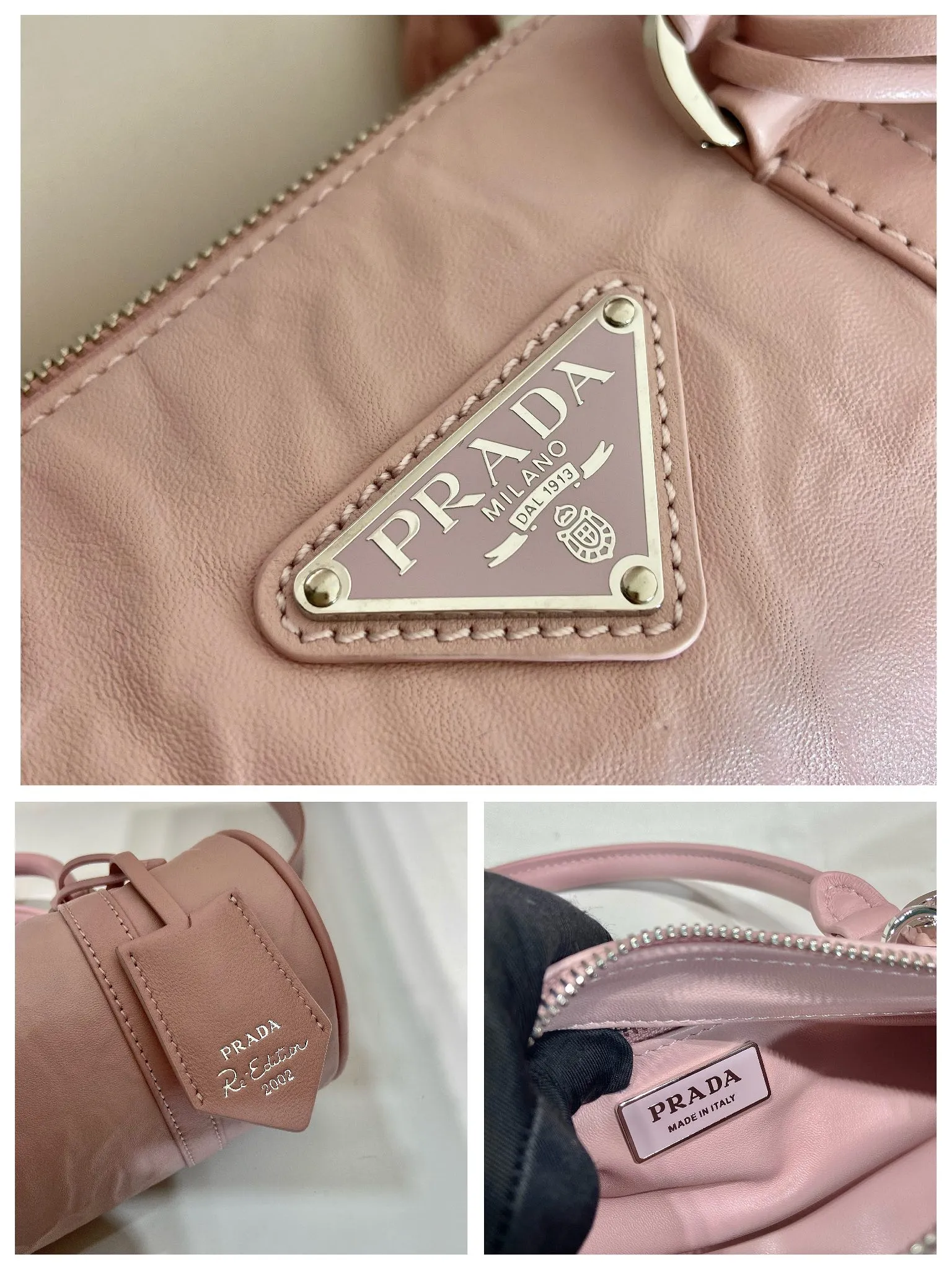 💰1520🎉New pillow bag🎉1BA389 runway style🎉🎉 This casual and classic handbag is made of soft sheepskin inside and out. The hand-made pleat effect is particularly fashionable. It is equipped with a detachable long shoulder strap and a small coin purse. The body is equipped with a front pocket design and large capacity. It was also unveiled in the 2023 spring and summer series fashion show. The upper body effect must be eye-catching. Babies, hurry up and get it🎉🎉 Length 22x Height 10x Bottom 9cm